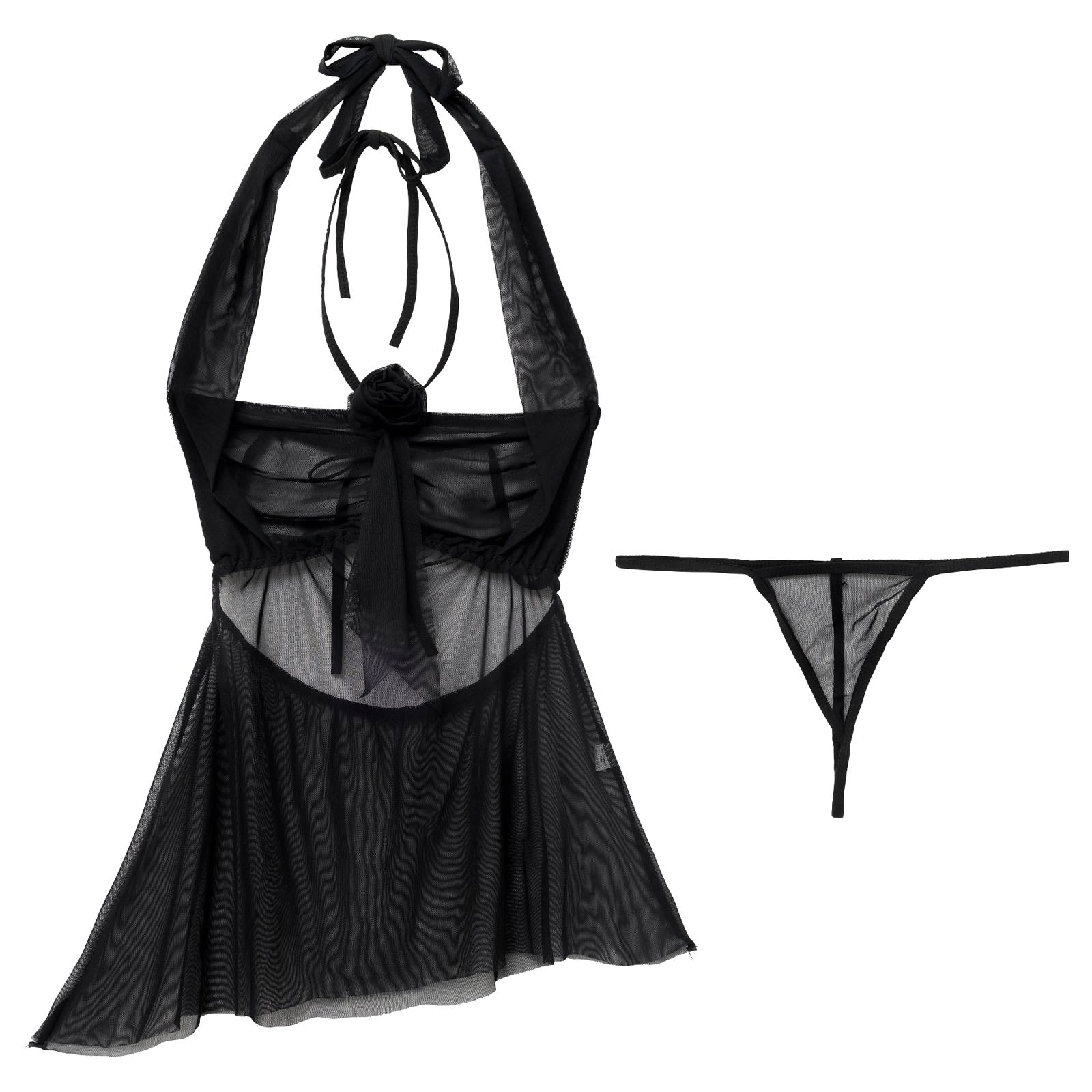 2/4新作!ミステリアスローズチュールベビードール