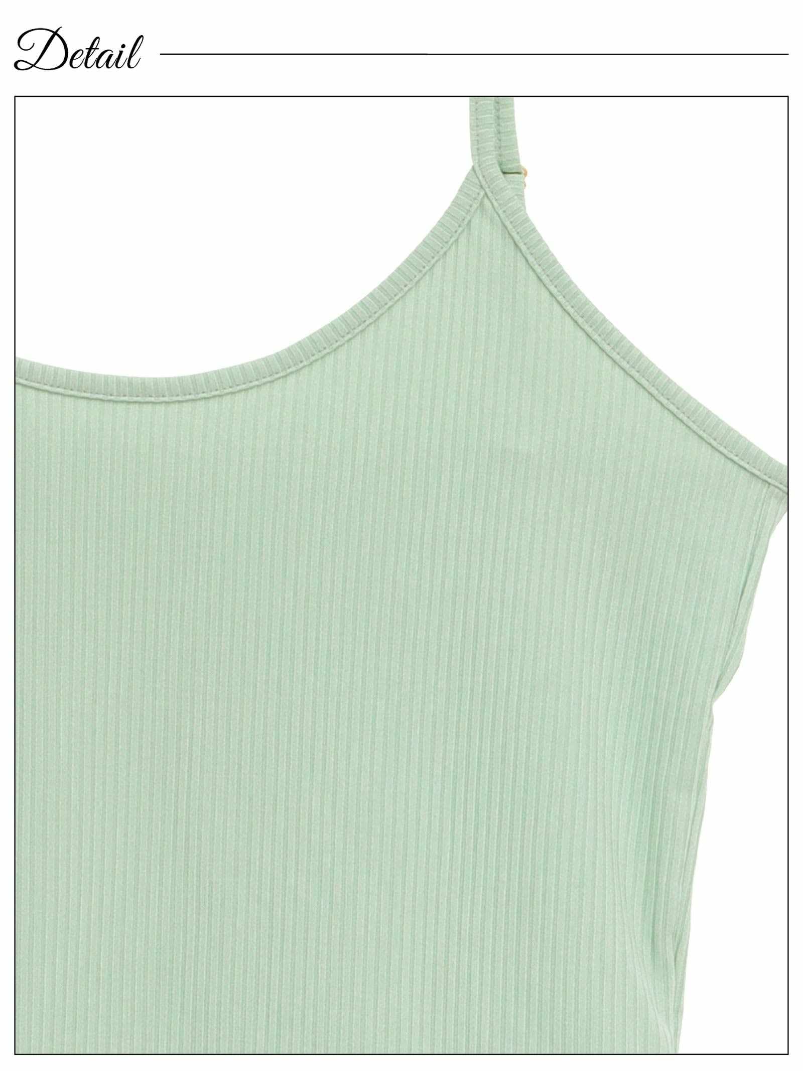 8/11新作!シンプルリブフリルキャミソール&ショートパンツルームウェア