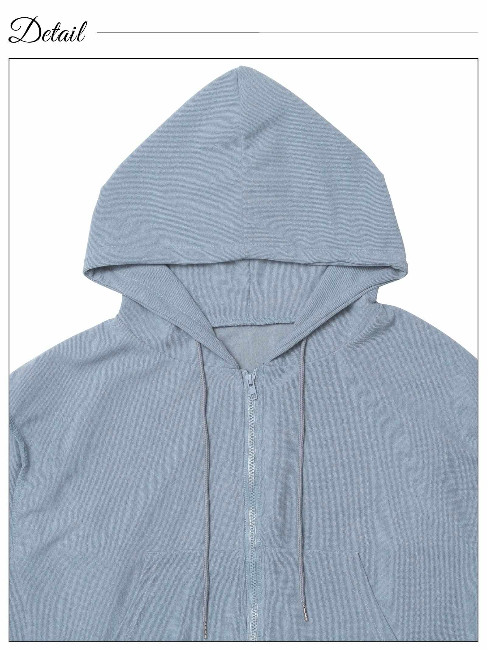 9/22新作!クロップド丈フード付きジッパートップス&ショートパンツルームウェア