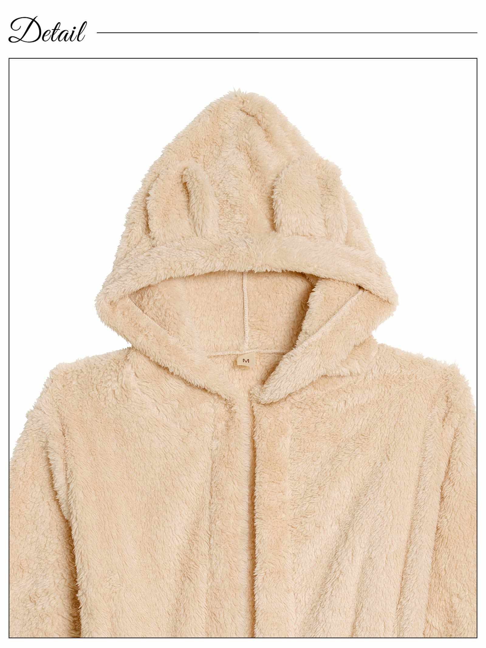 10/24新作!くま耳フードモコモコガウンルームウェア