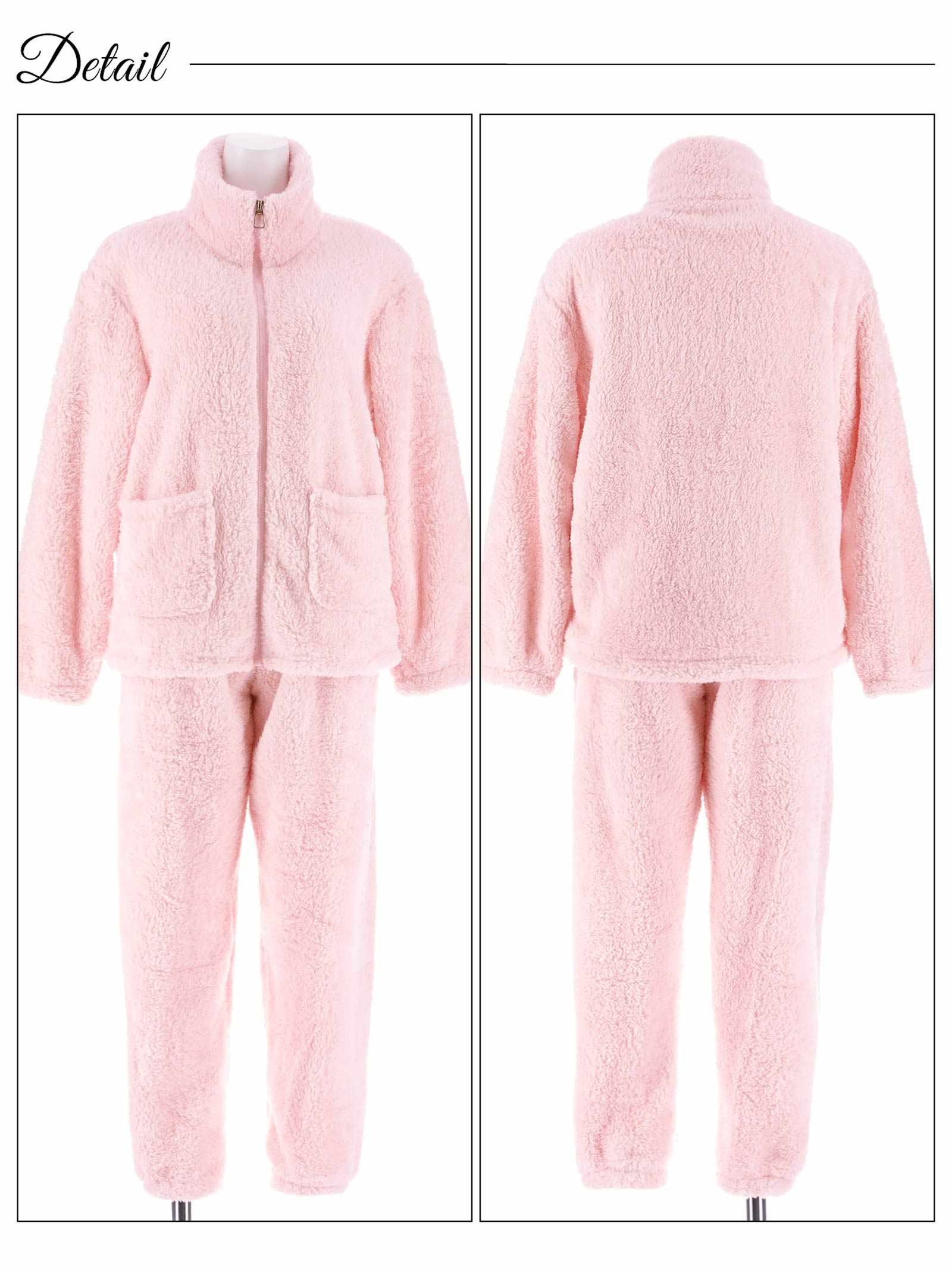 12/15新作!フェミニンもこもこトップス&ロングパンツルームウェア