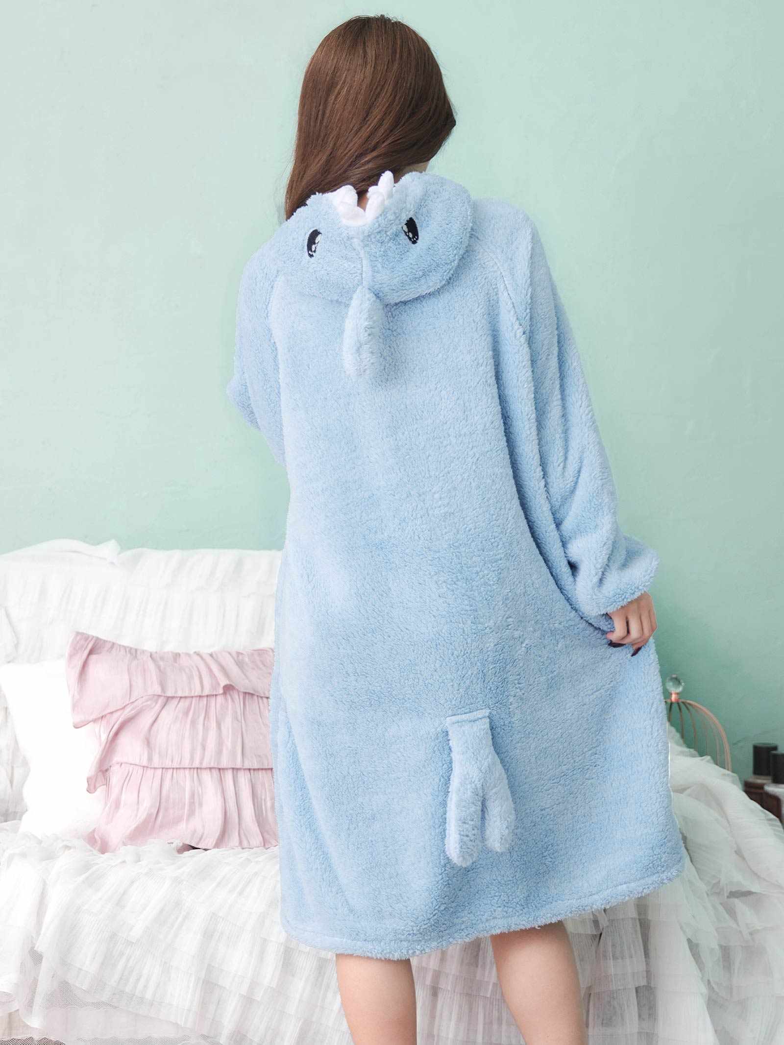 12/24新作!もこもこフードシャークルームウェア