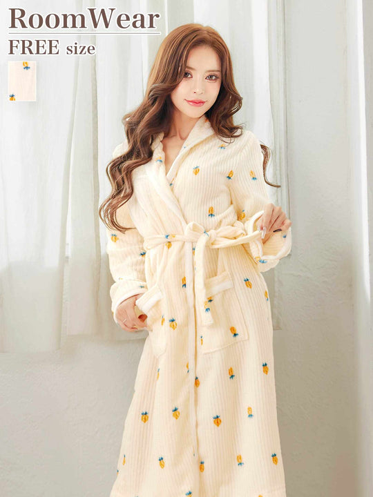 12/12新作!モコモコ花柄ルームウェア