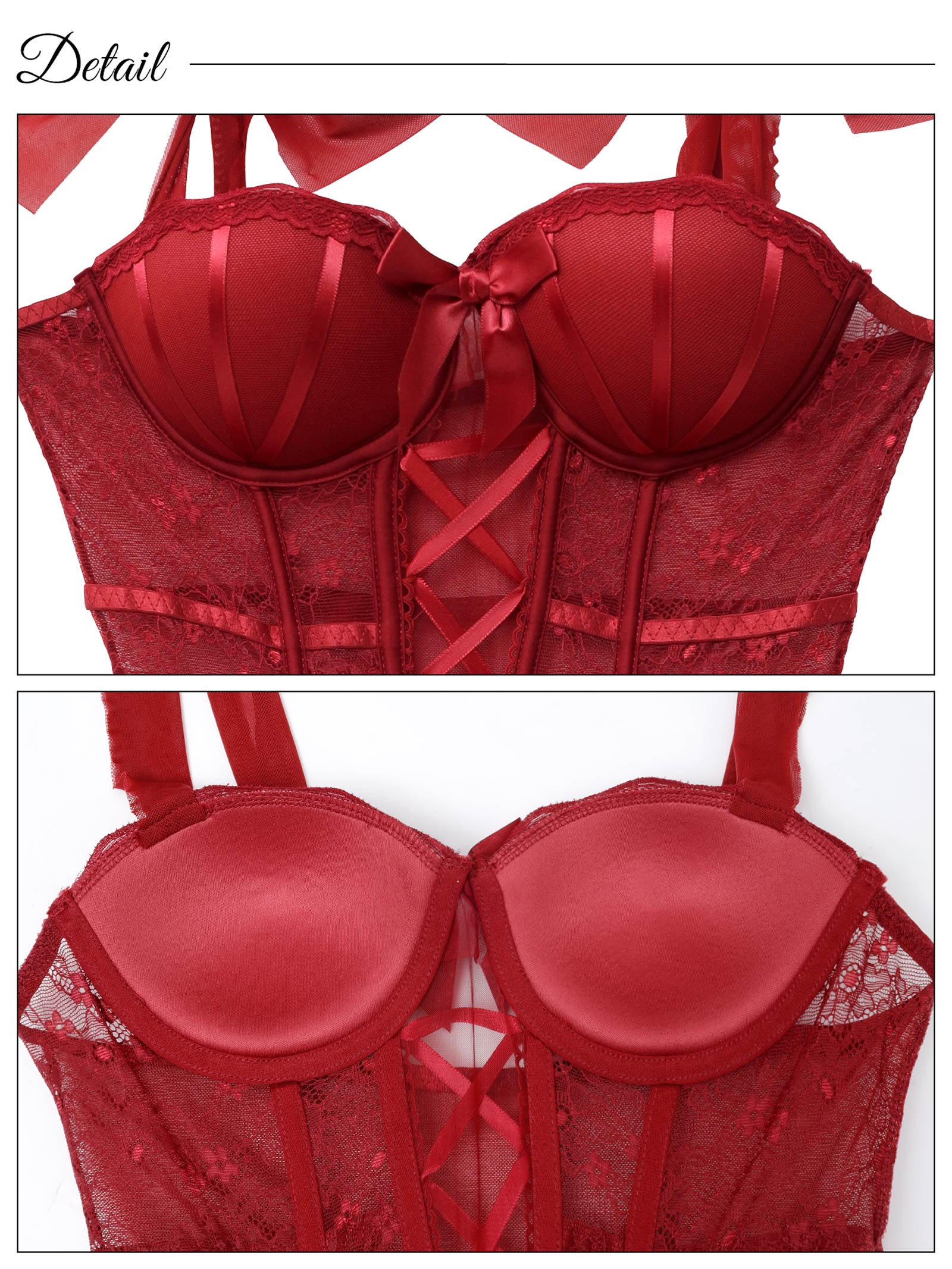 1/16新作!レースアップリボンショルダーベビードール