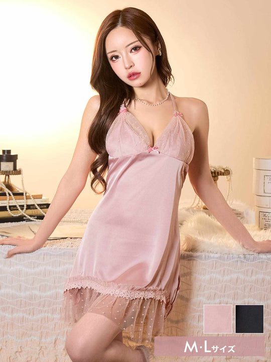 ガーリーシアードットチュールベビードール