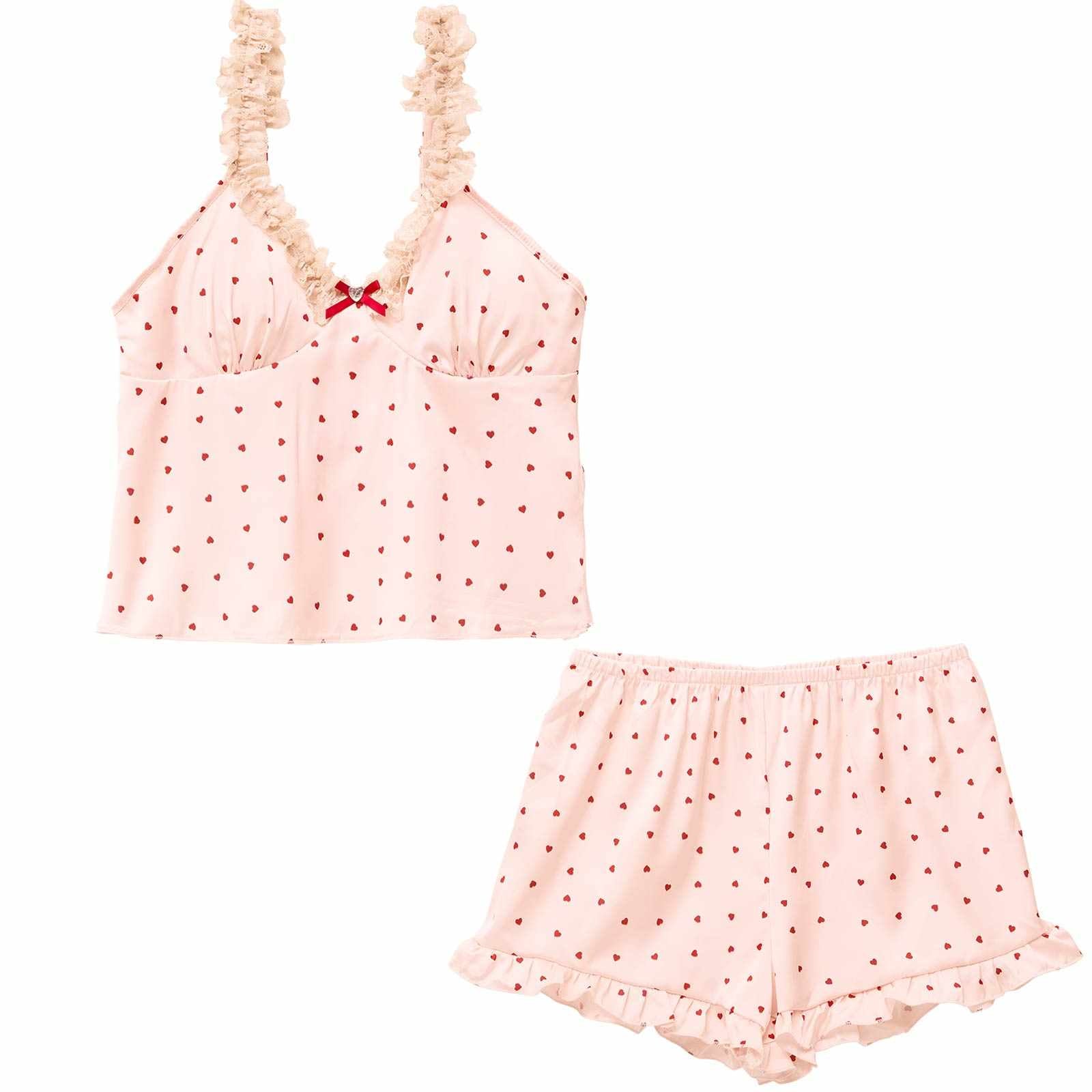 12/8新作!ビジューリボンフリルハートルームウェア