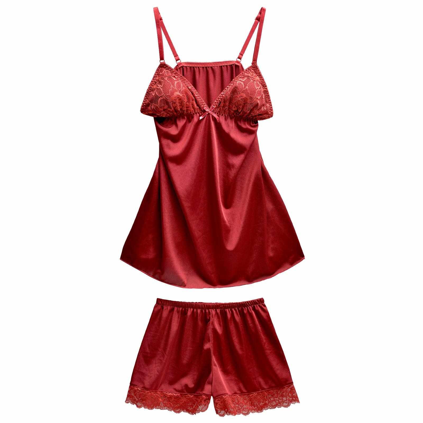 2/11再販!ディープカラーサテンベビードール&タップパンツ - 【公式】247Lingerie