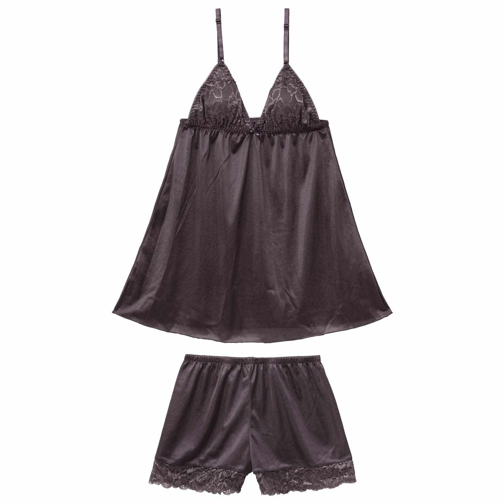 2/11再販!ディープカラーサテンベビードール&タップパンツ - 【公式】247Lingerie