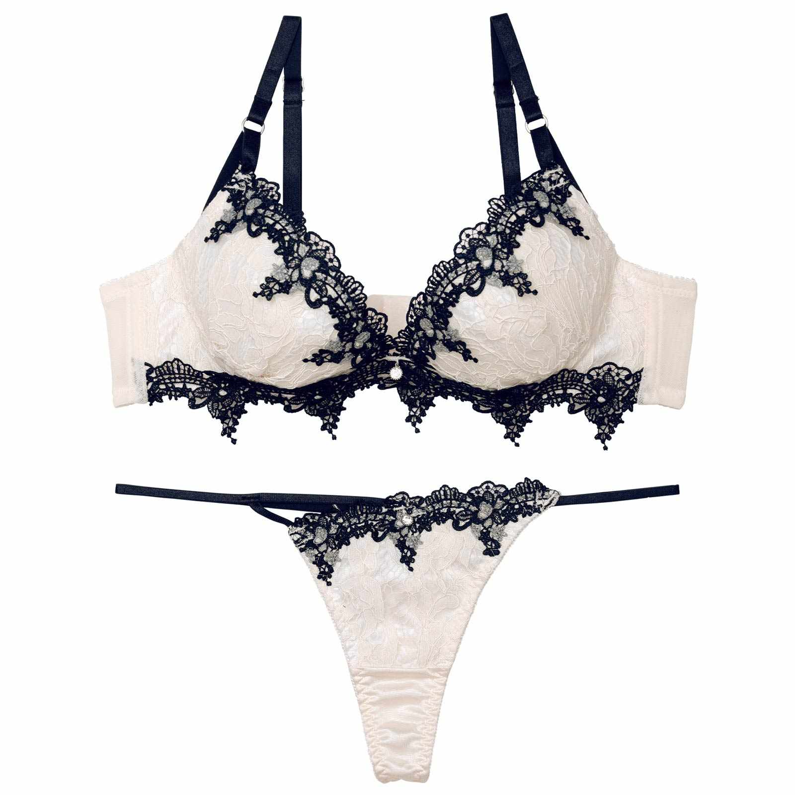 ケミカルダマスクアーチブラジャー&Tバックショーツ