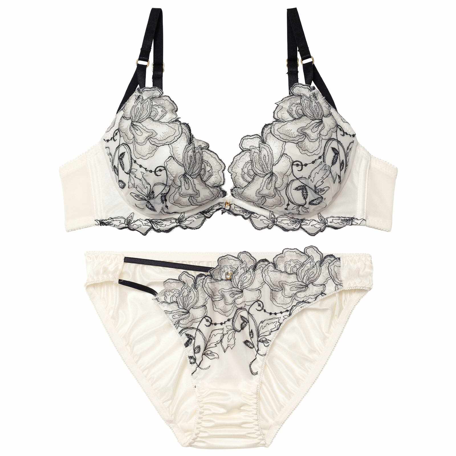2/2新作!ラグジュアリーローズブルームブラジャー&フルバックショーツ