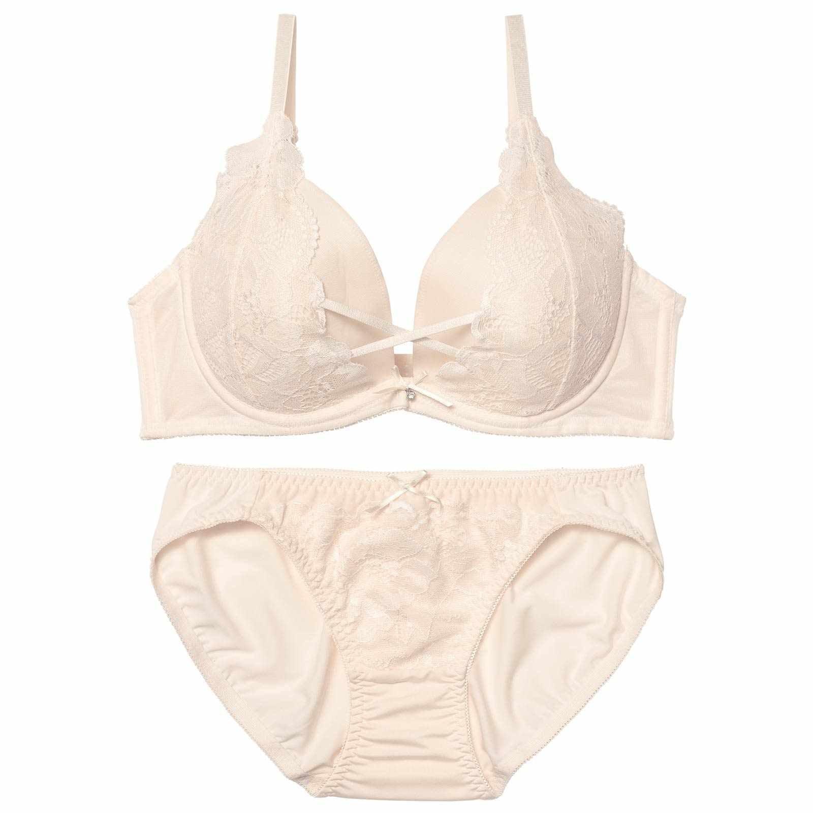 1/12新作!エレガントクロスレースブラジャー&フルバックショーツ - 【公式】247Lingerie
