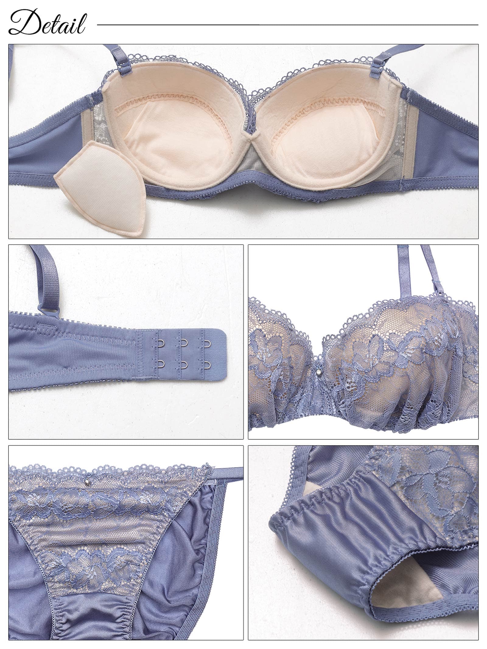 10/15再販!ヌーディノーブルレースブラジャー&フルバックショーツ