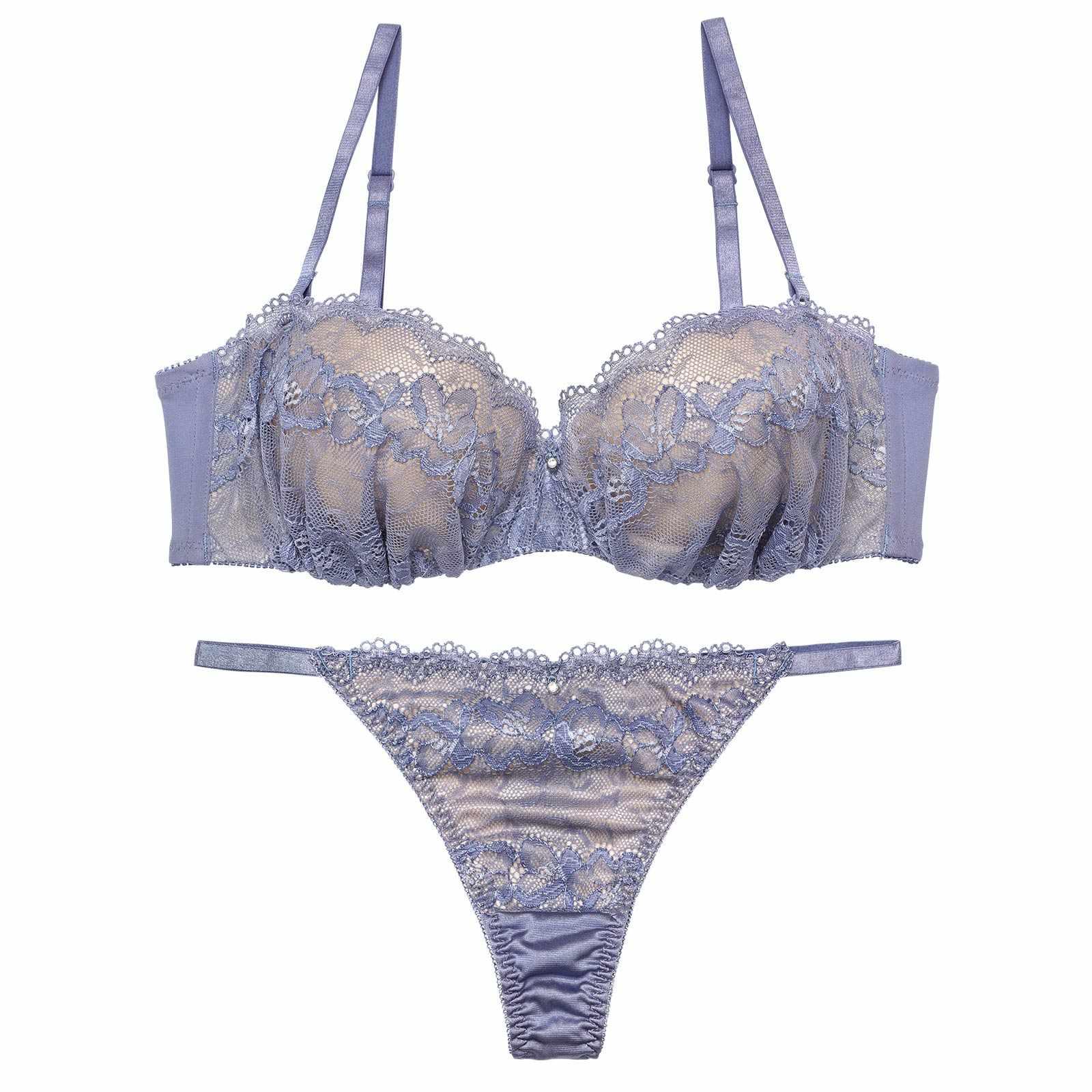 10/15再販!ヌーディノーブルレースブラジャー&Tバックショーツ