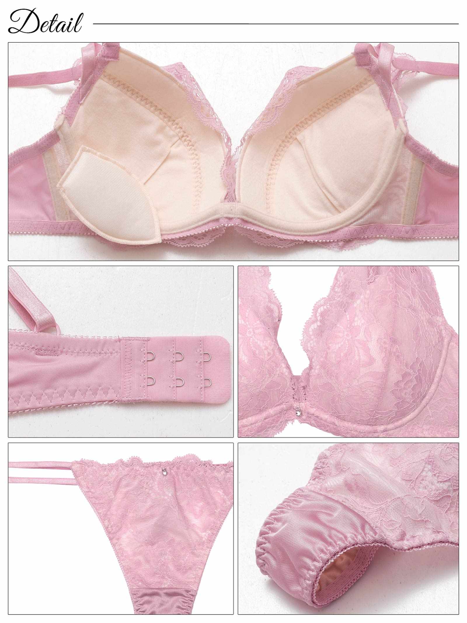 9/22新作!【かとゆり着用】ラフィネブロッサムレースブラジャー&Tバックショーツ