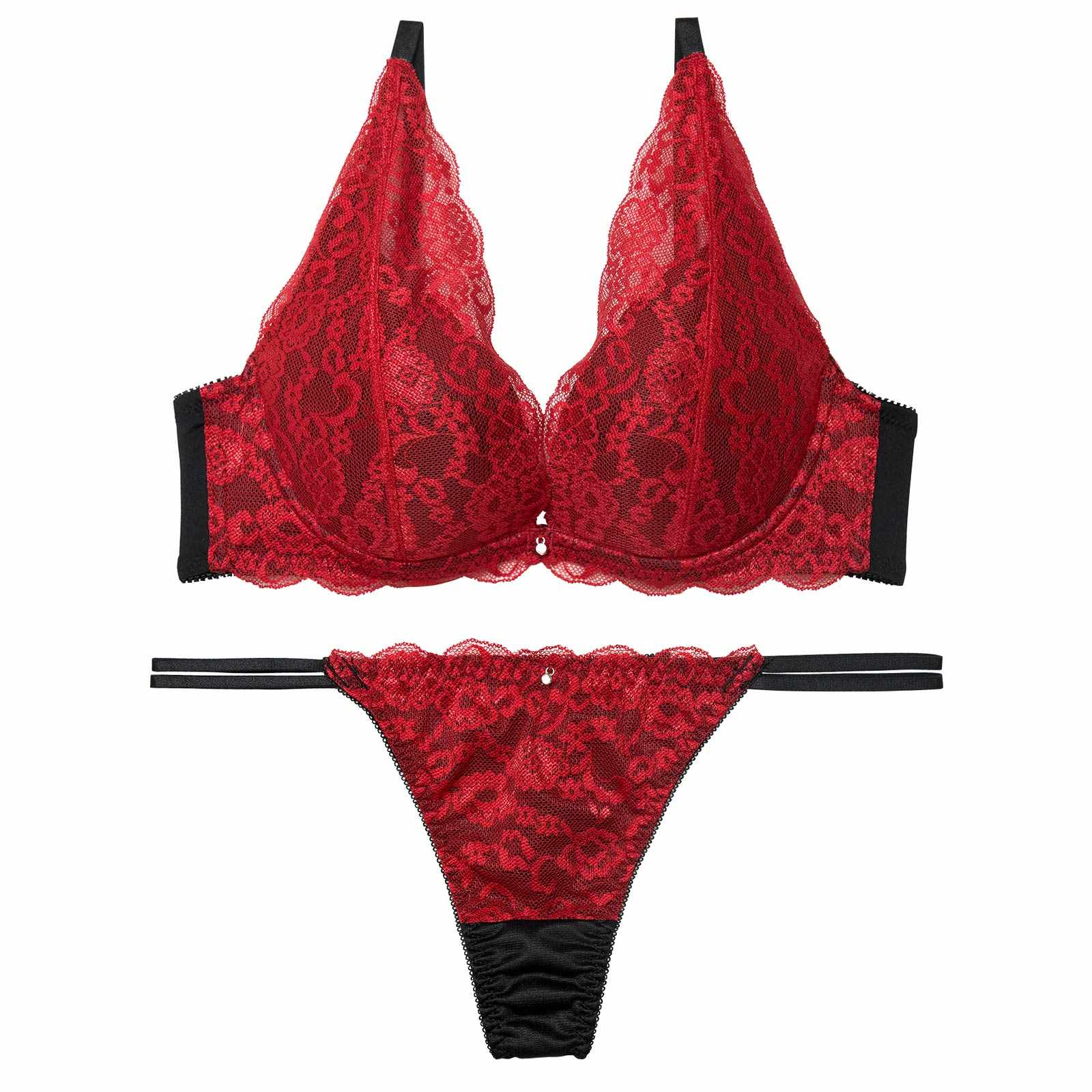 11/14新作!【三上悠亜着用】【EFサイズ】ヴィーナスノエルレーシィブラジャー&Tバックショーツ