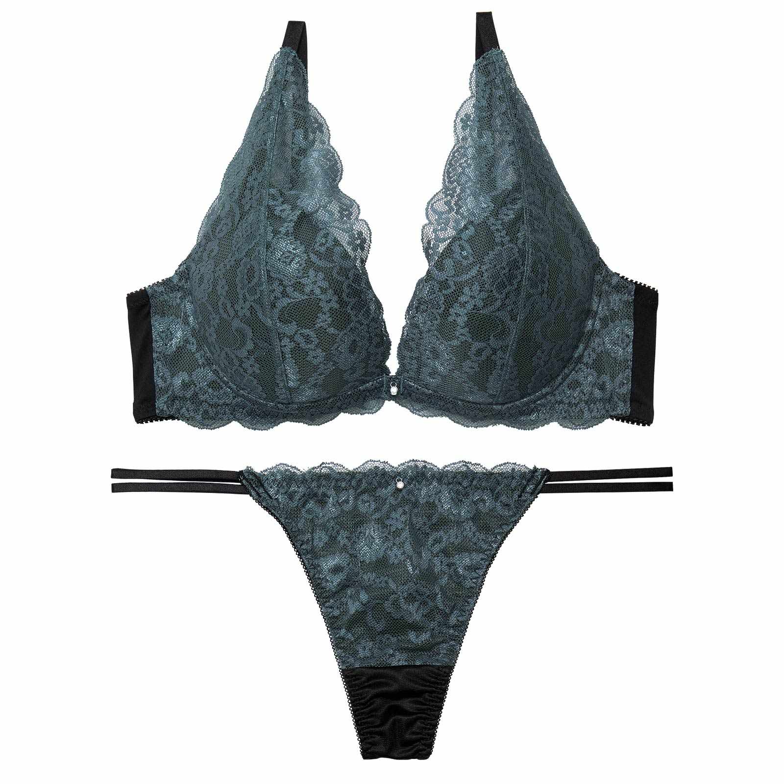 11/14新作!【三上悠亜着用】【EFサイズ】ヴィーナスノエルレーシィブラジャー&Tバックショーツ