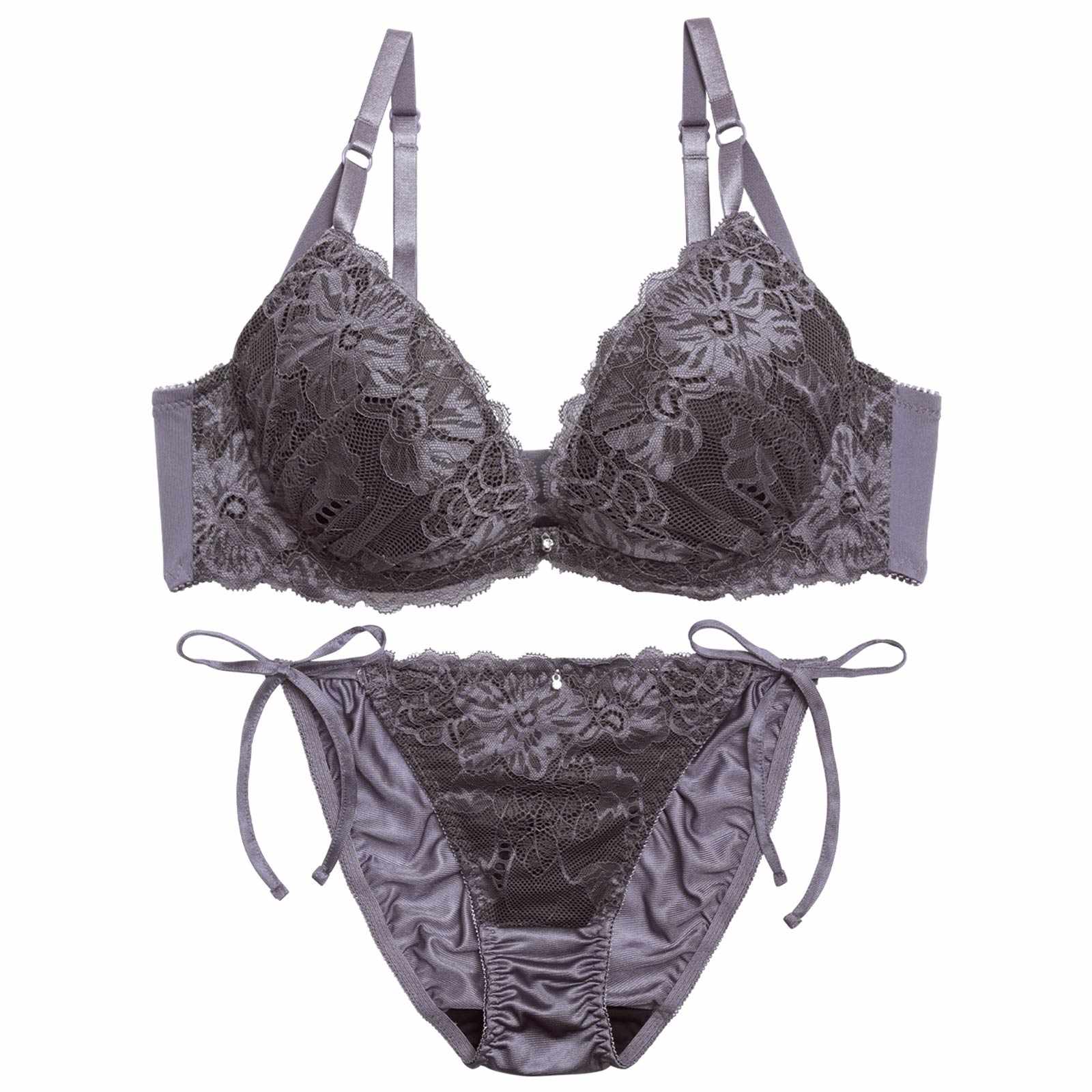 12/19新作!【三上悠亜着用】ロマンスフラワーレースブラジャー&サイド紐フルバックショーツ