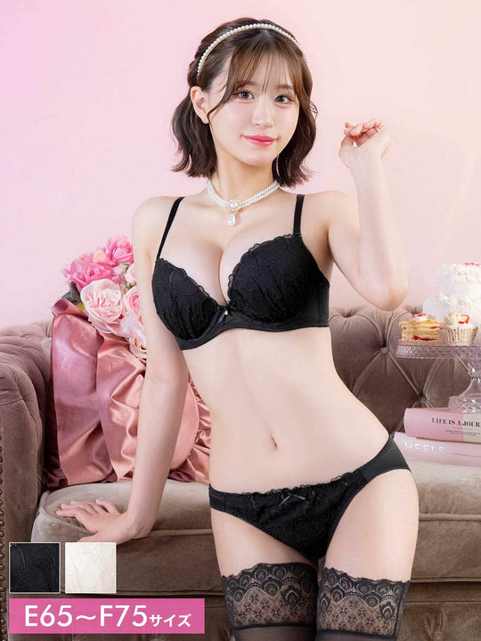 1/19新作!【EFサイズ】プリティーハートガーリーブラジャー＆フルバックショーツ