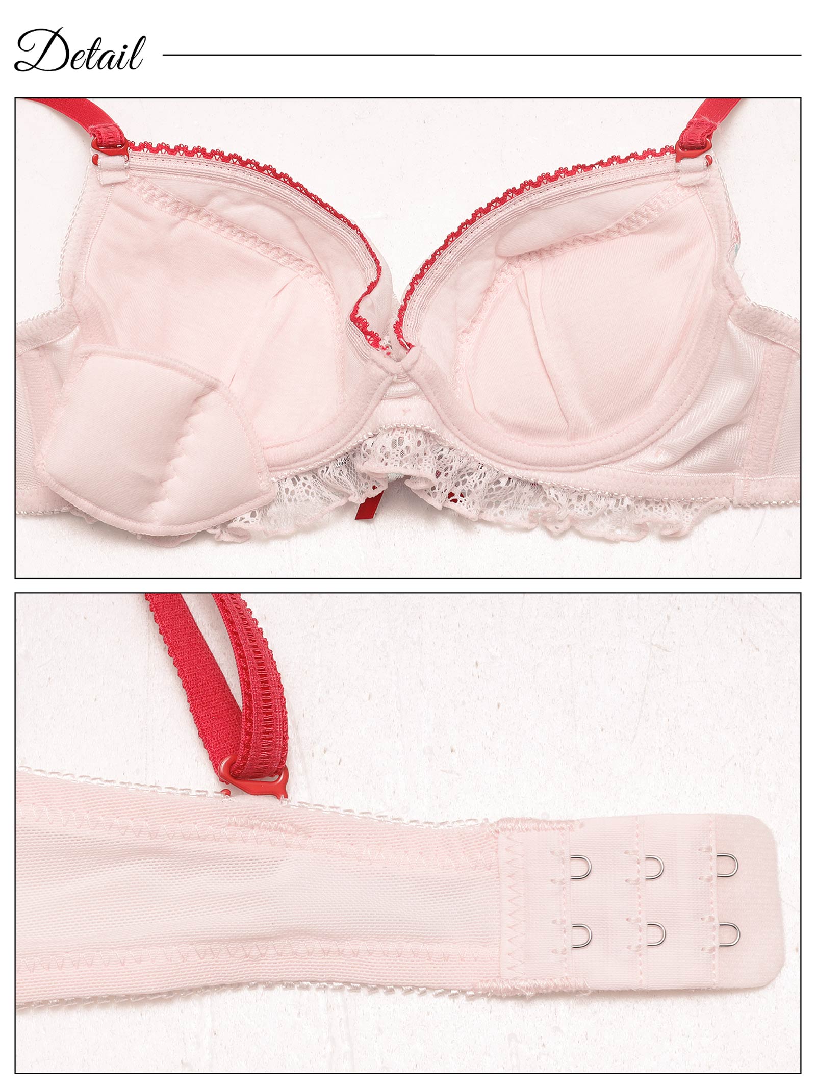 9/17新作!スウィートリボンフルーレットブラジャー&フルバックショーツ