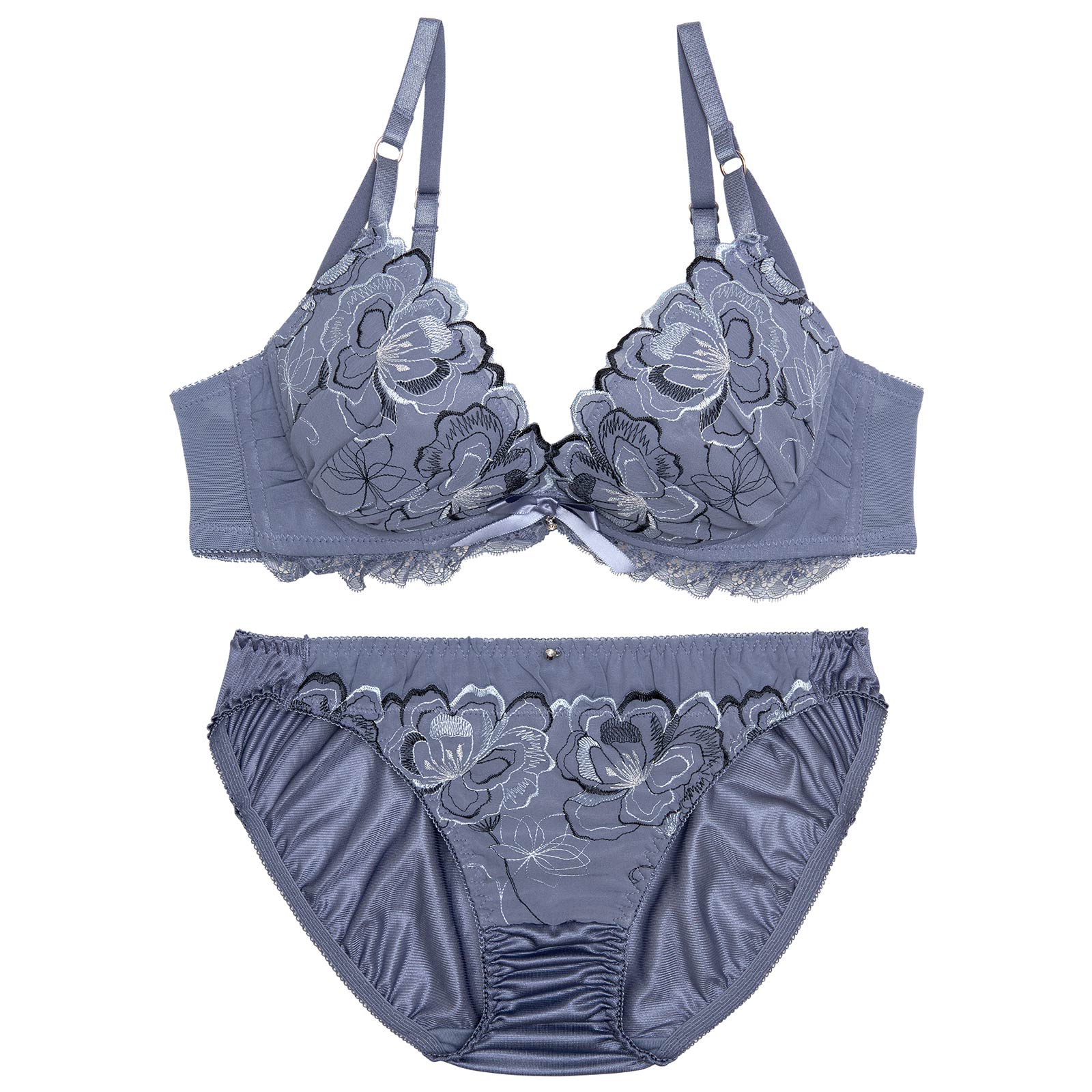 2/5再販!ヴィーナスフルールエンブロイダリーブラジャー&フルバックショーツ