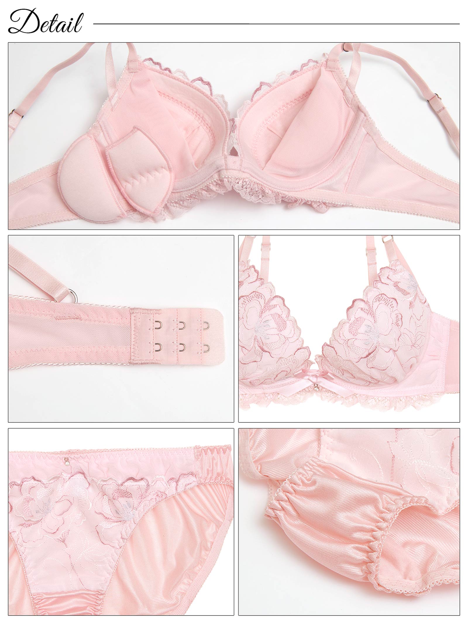 9/1新作!ヴィーナスフルールエンブロイダリーブラジャー&フルバックショーツ