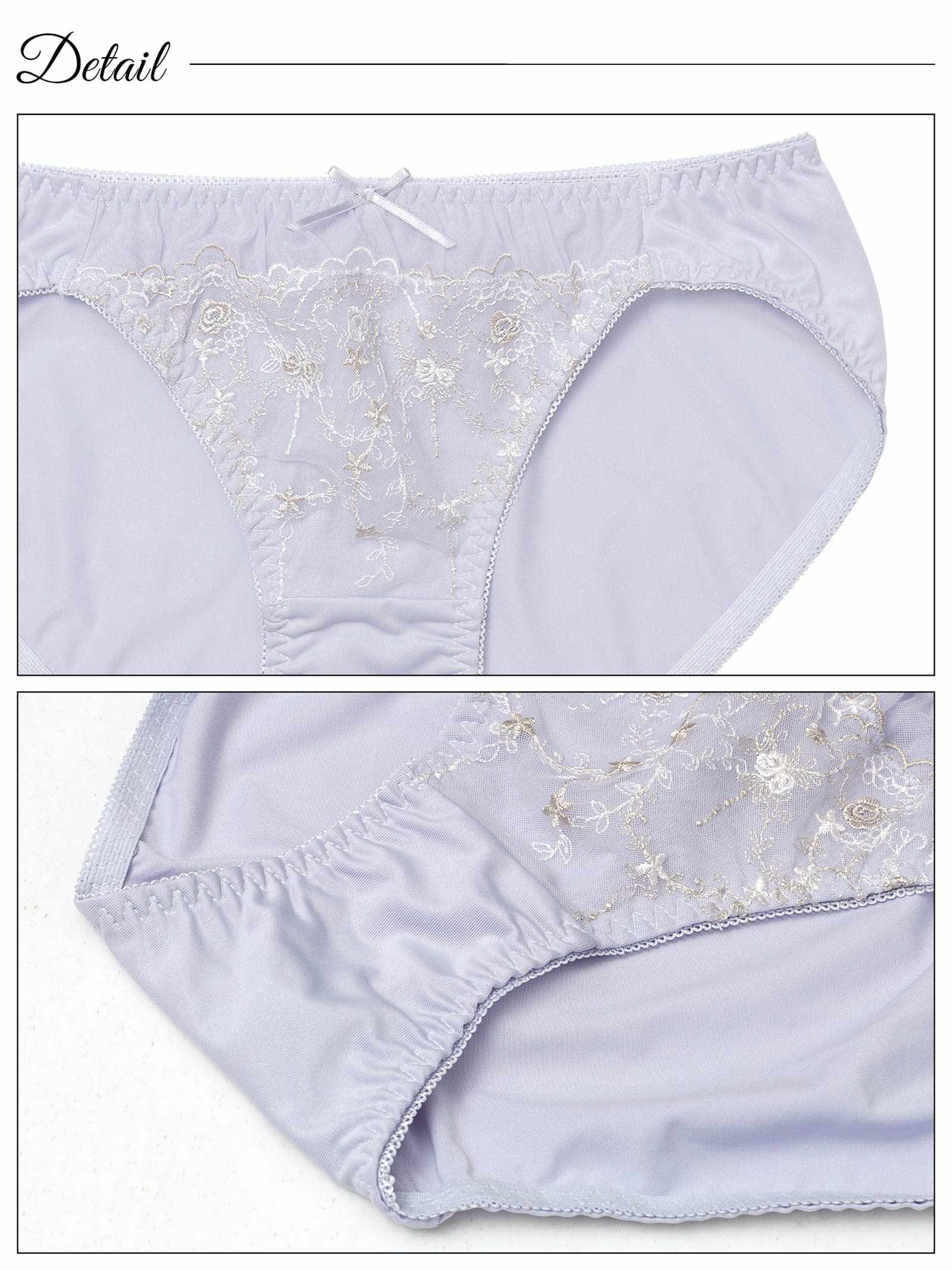 10/1新作!【EFサイズ】ブルーミングシアーフリルブラジャー&フルバックショーツ