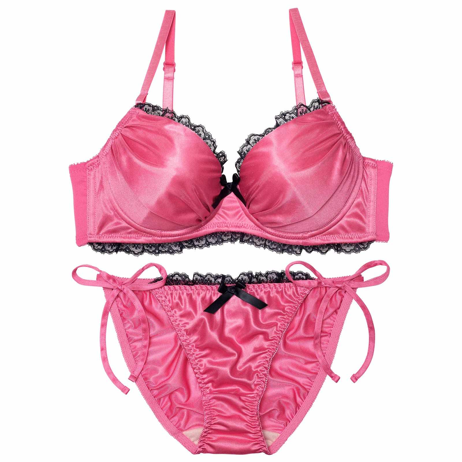 3/17再販!【三上悠亜着用】メルティサテンレースブラジャー&サイド紐フルバックショーツ