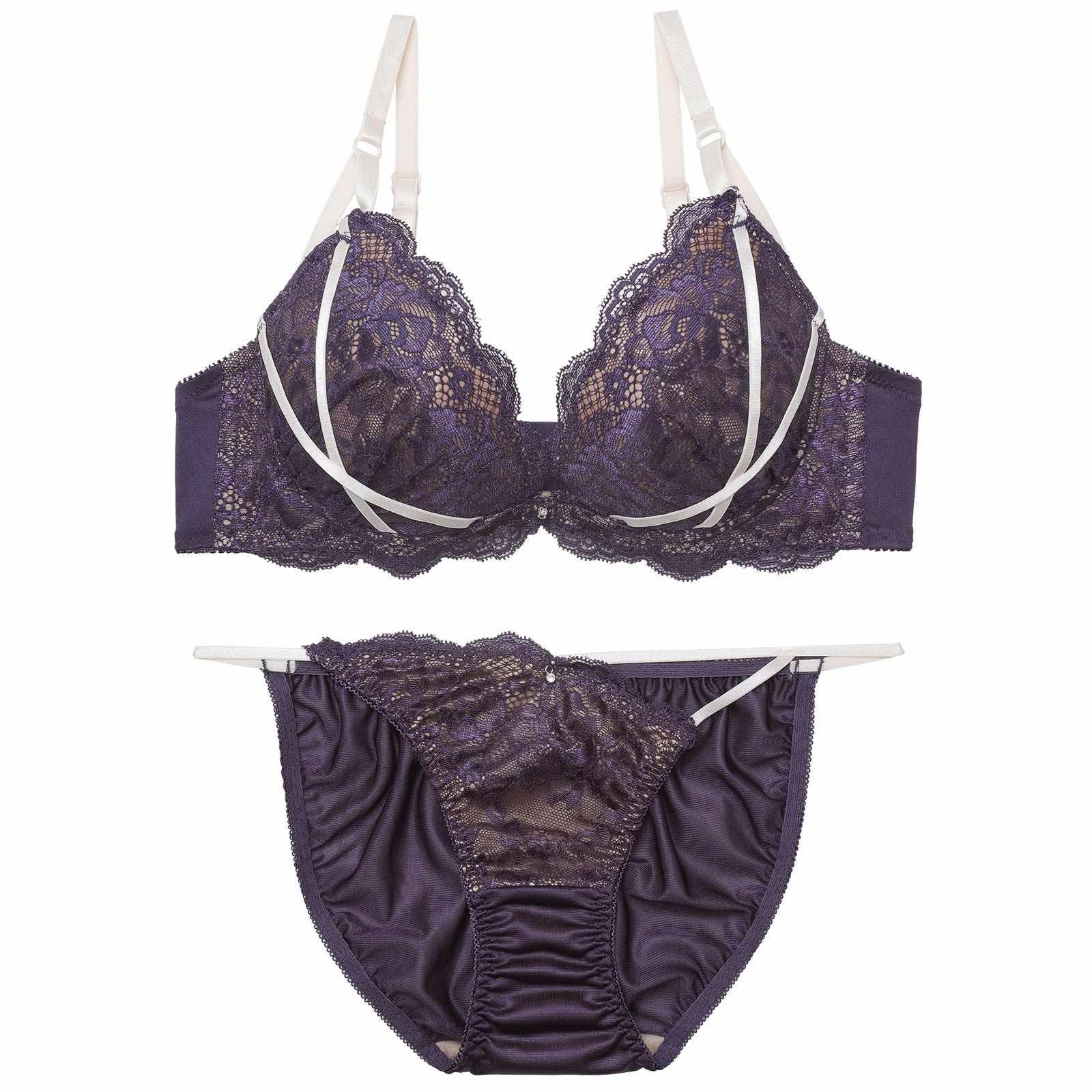 2/20新作!【三上悠亜着用】【EFサイズ】グラマラスレースコードブラジャー&フルバックショーツ