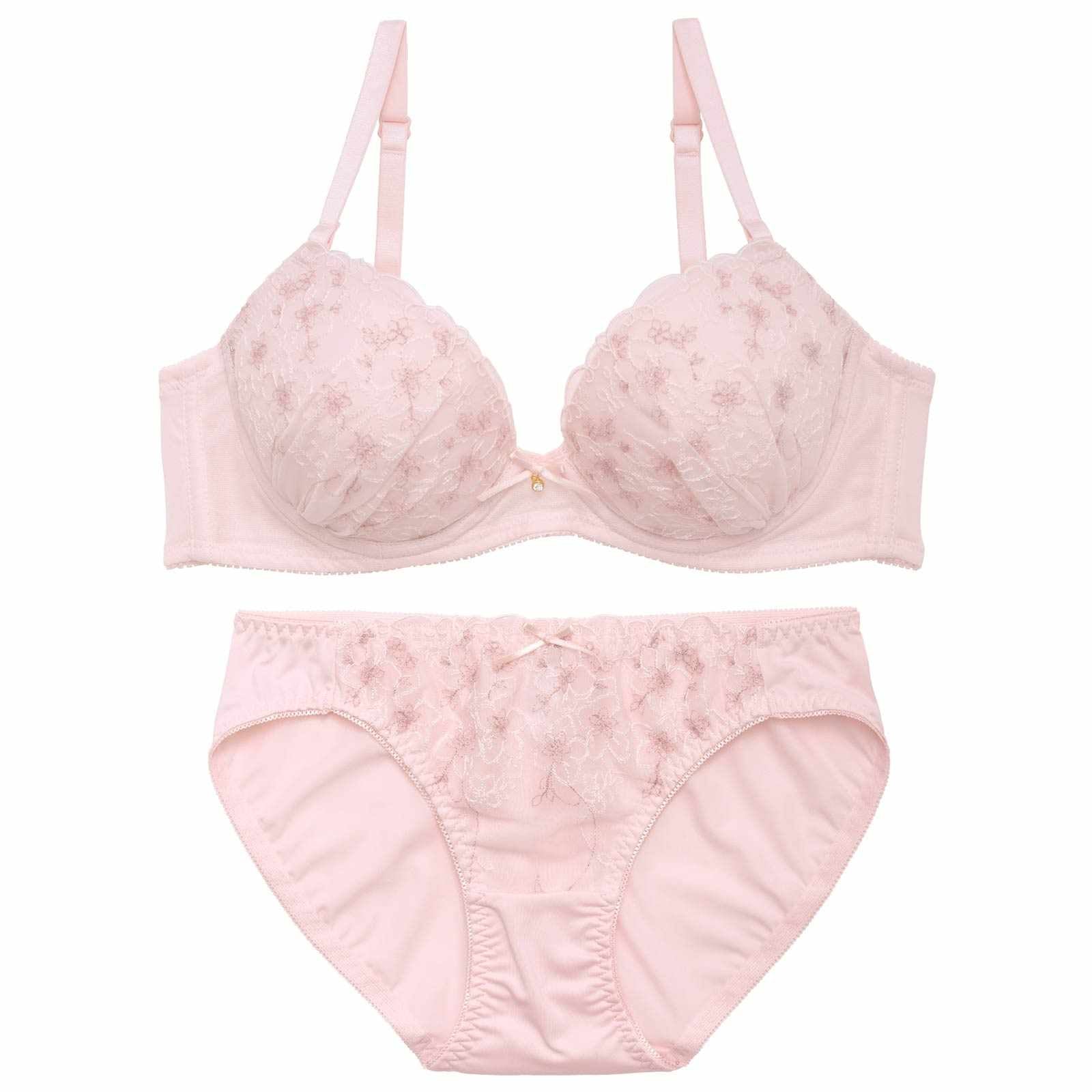 3/23新作!スウィートピュアフラワーブラジャー&フルバックショーツ