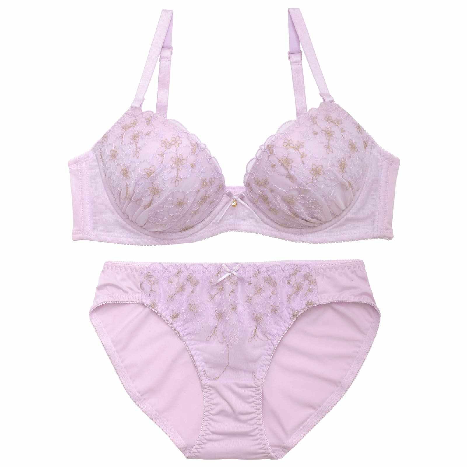 3/23新作!スウィートピュアフラワーブラジャー&フルバックショーツ