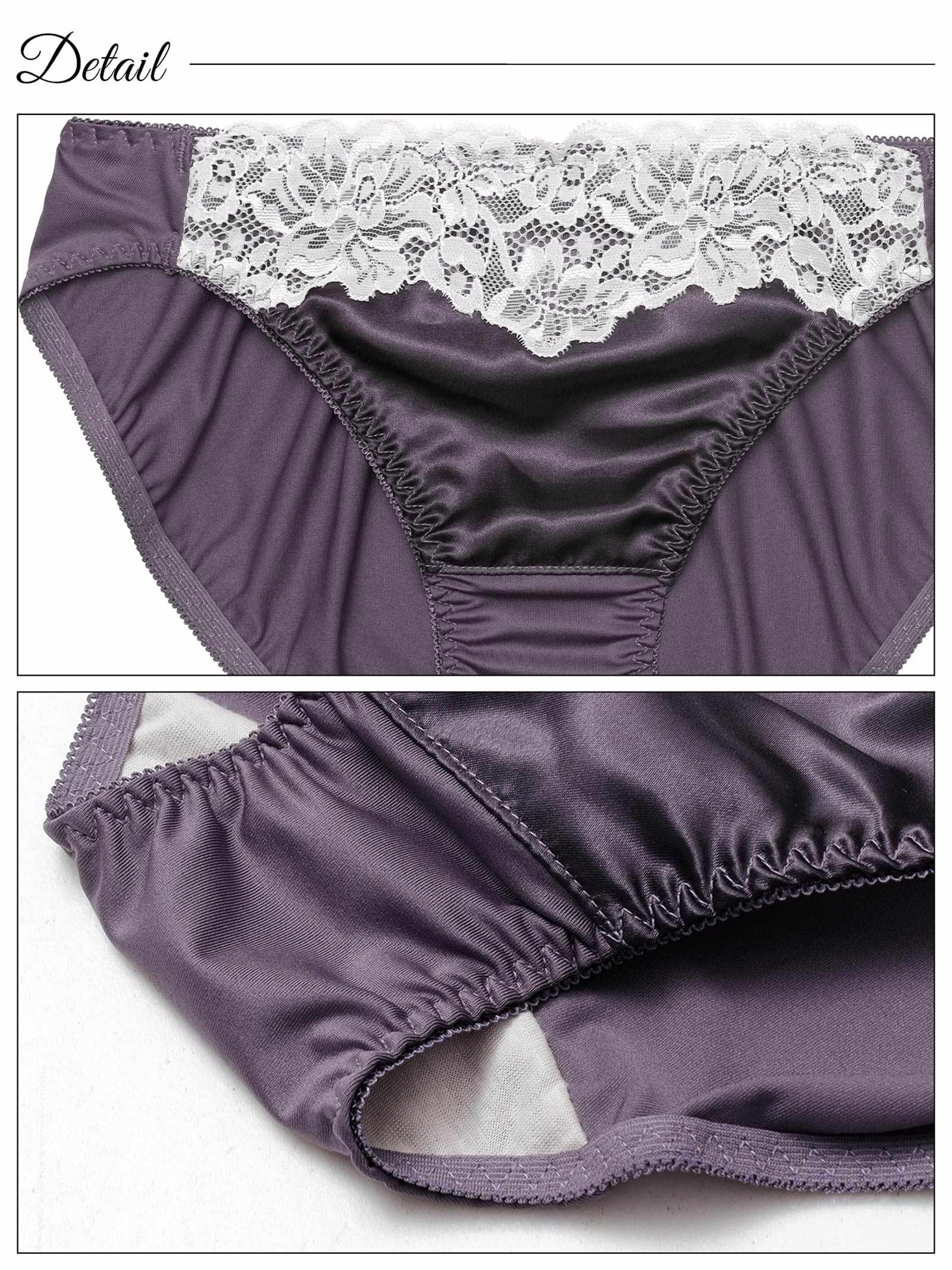 10/6新作!シルキーサテンレースブラジャー&フルバックショーツ