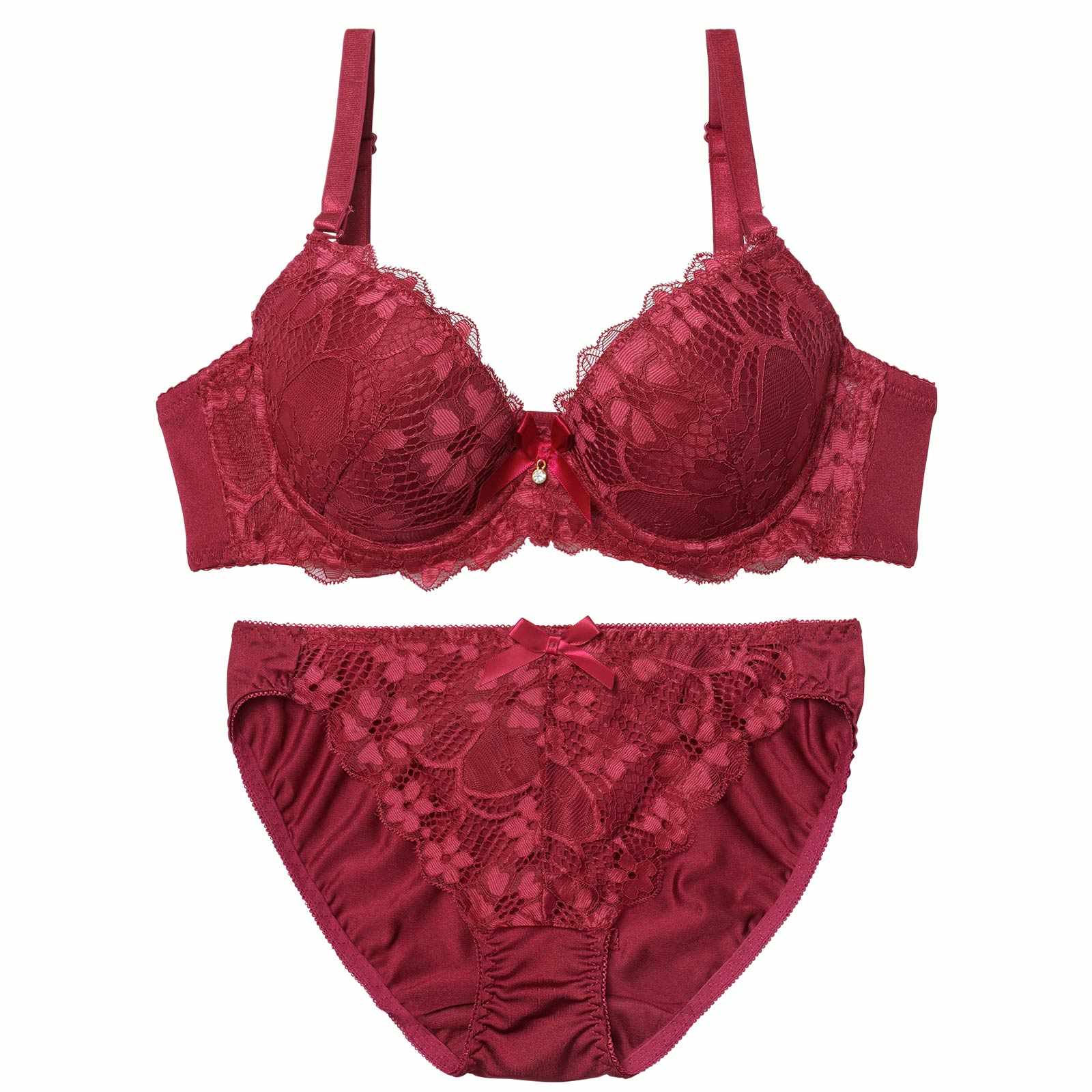 2/2新作!クラシックフラワーレースブラジャー&フルバックショーツ