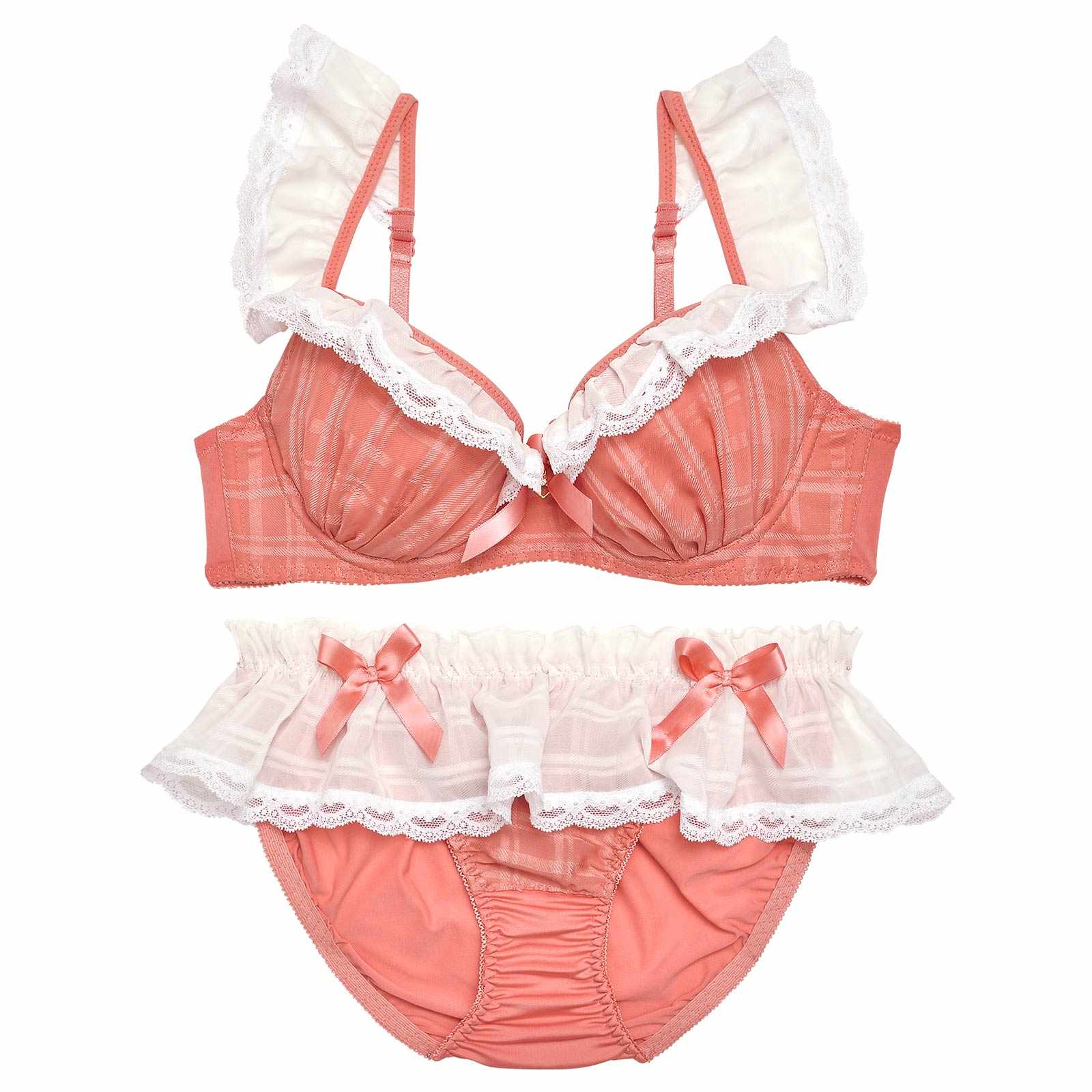 ラブリーフリルメイドブラジャー&フルバックショーツ