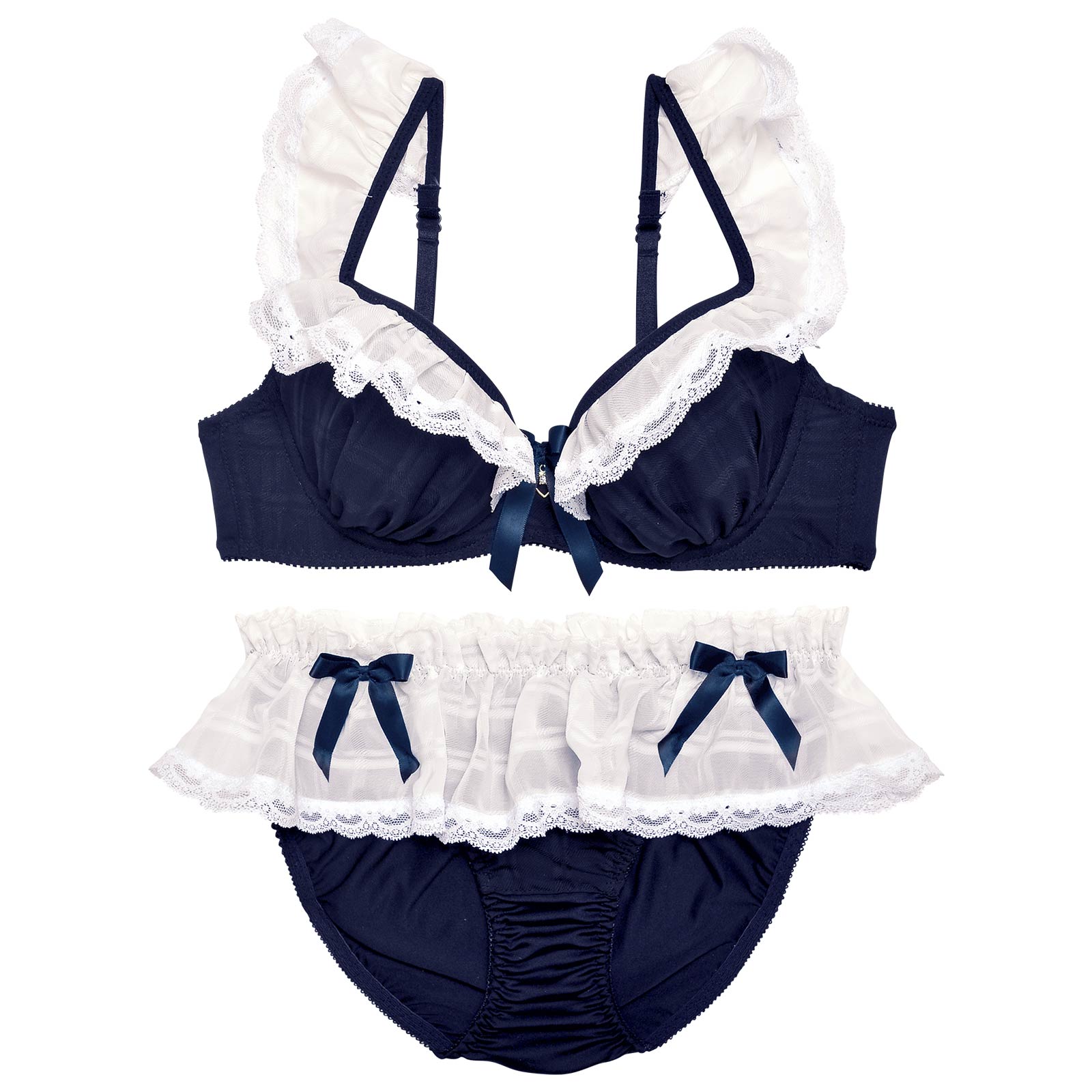 ラブリーフリルメイドブラジャー&フルバックショーツ