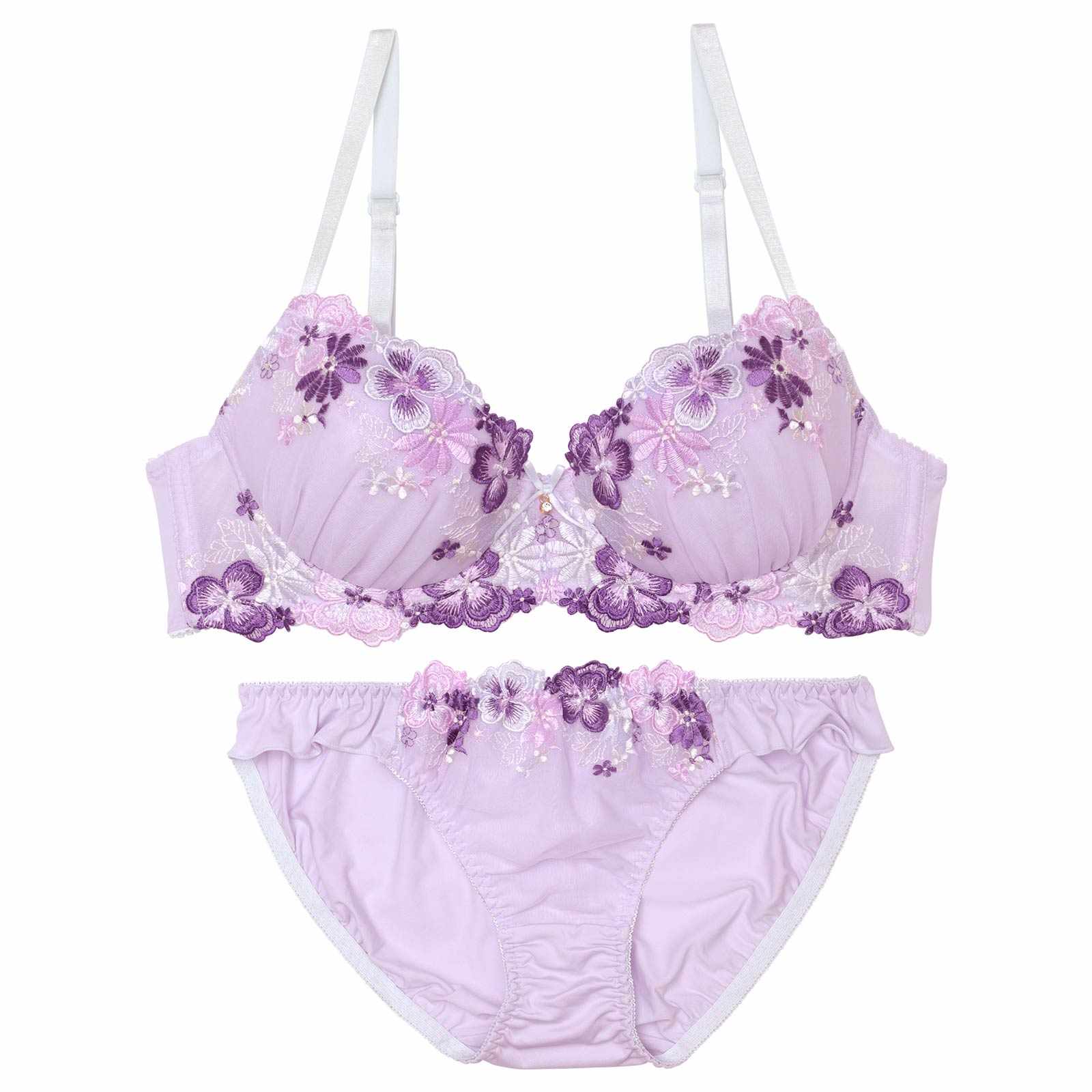 トロピカルスウィートフラワーブラジャー&フルバックショーツ