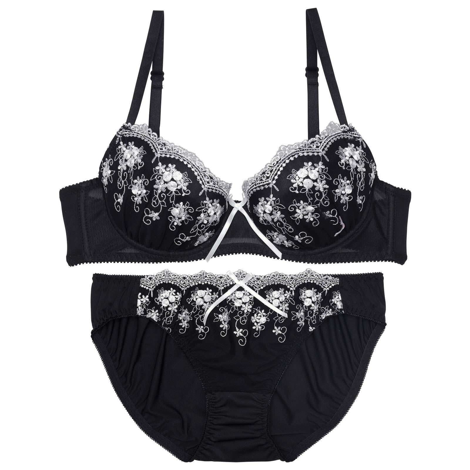 7/23新作!アンティークフラワーアーチブラジャー&フルバックショーツ