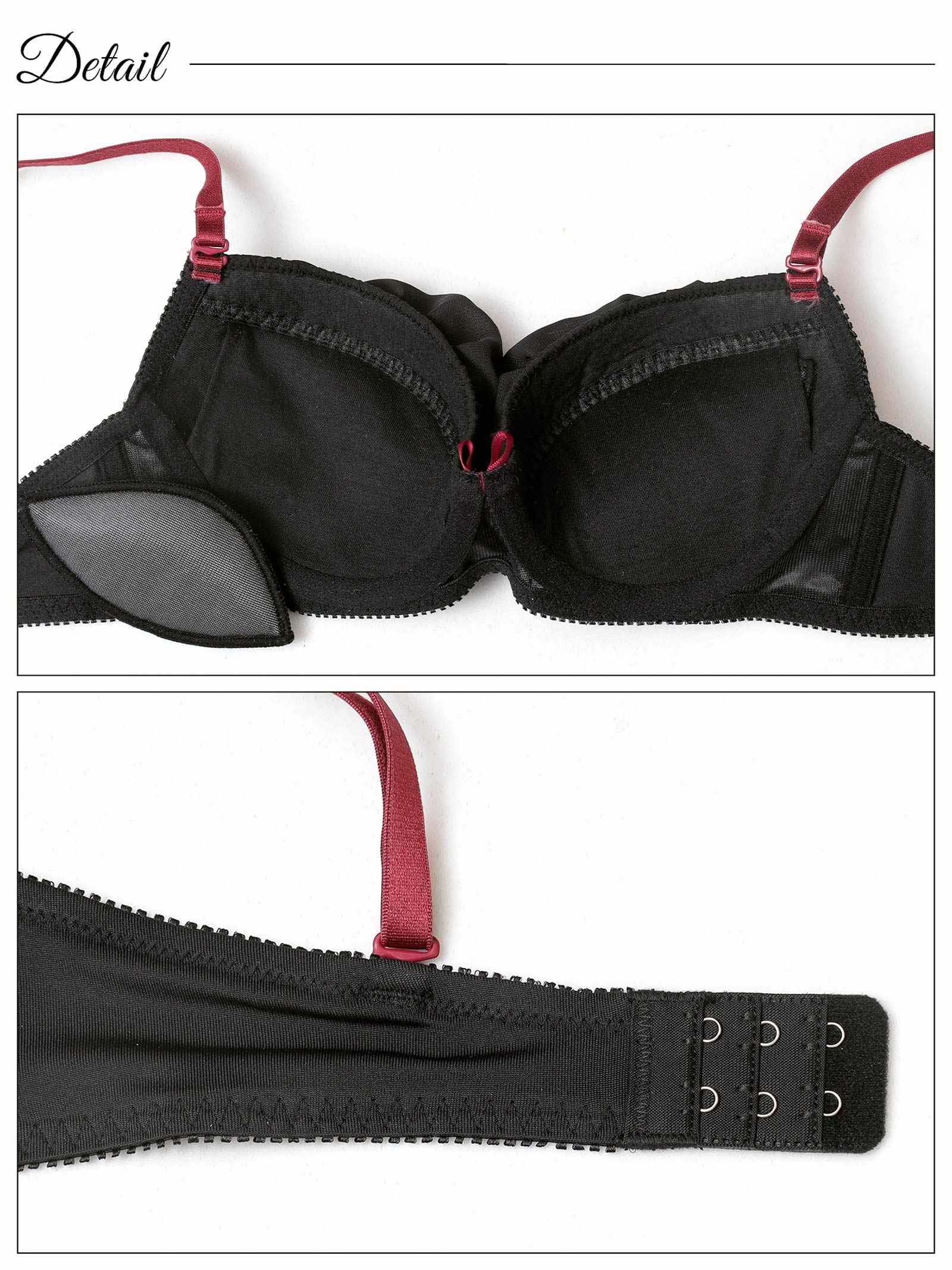 10/6新作!バイカラーフェミニンフリルブラジャー&フルバックショーツ