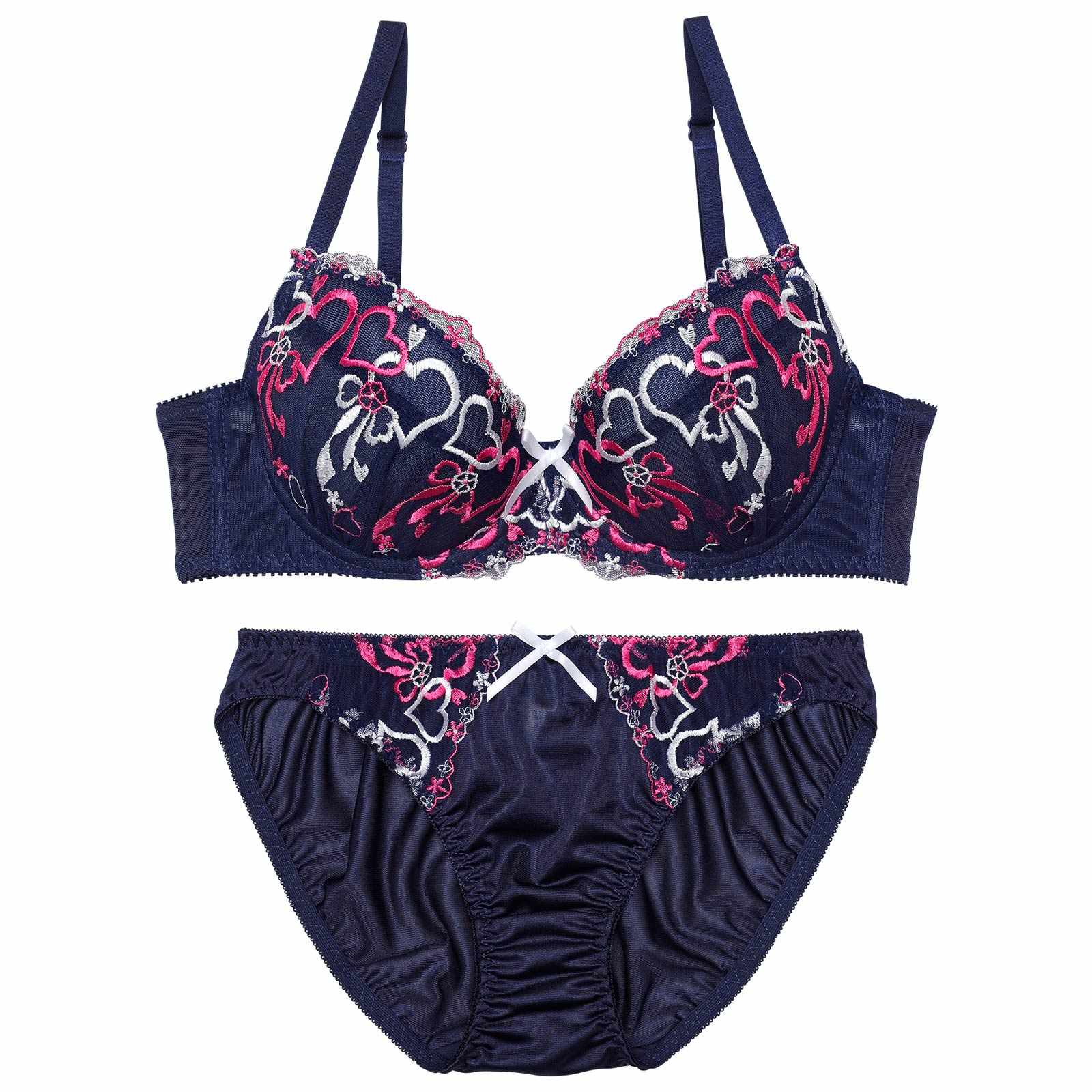 1/14新作!レトロガーリーハートブラジャー＆フルバックショーツ