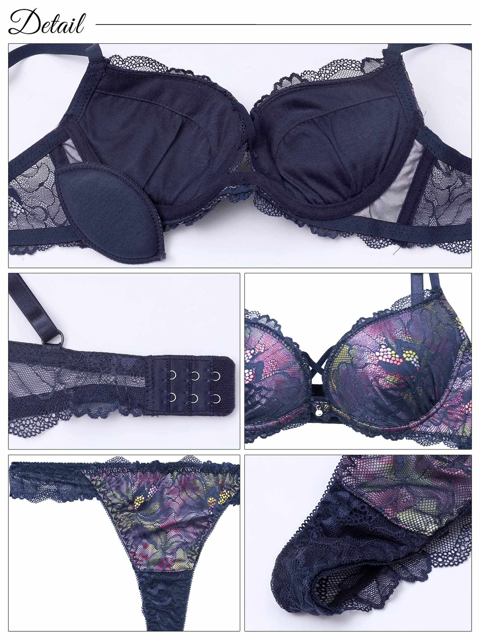 8/6新作!ルミナスシャドウブルームブラジャー&バック透けTバックショーツ