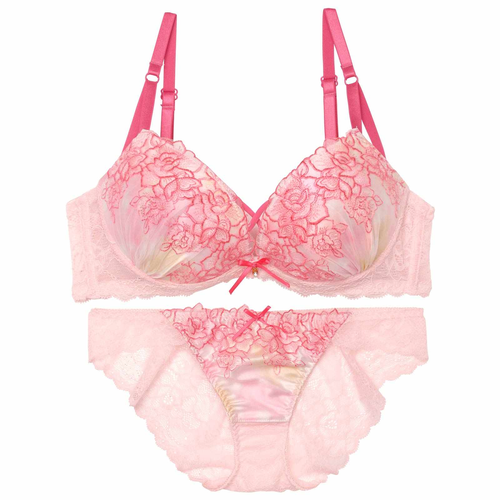 11/8再販!【三上悠亜着用】マーブルベルローズブラジャー&バック透けフルバックショーツ