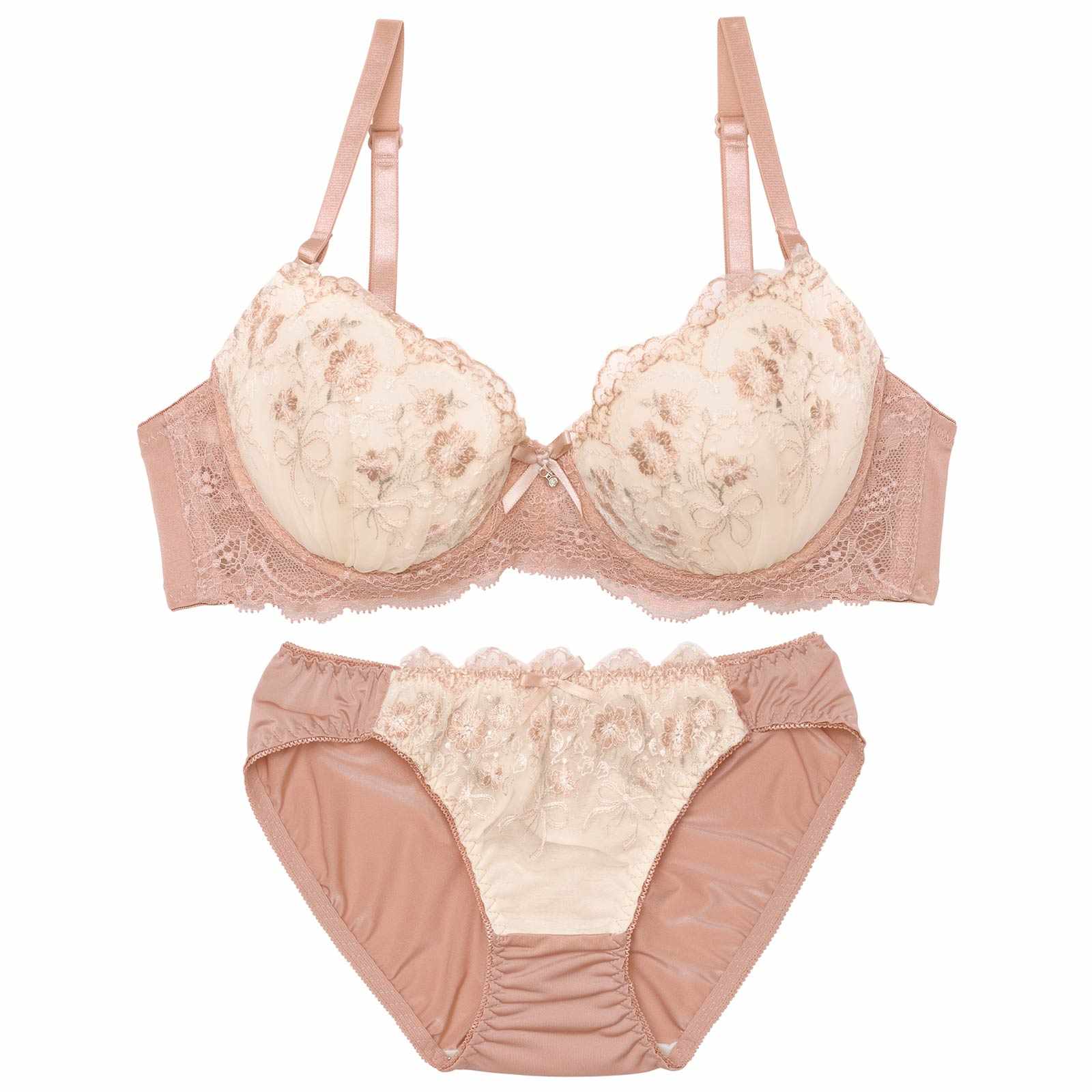 11/8再販!フェミニンダスティブーケブラジャー&フルバックショーツ