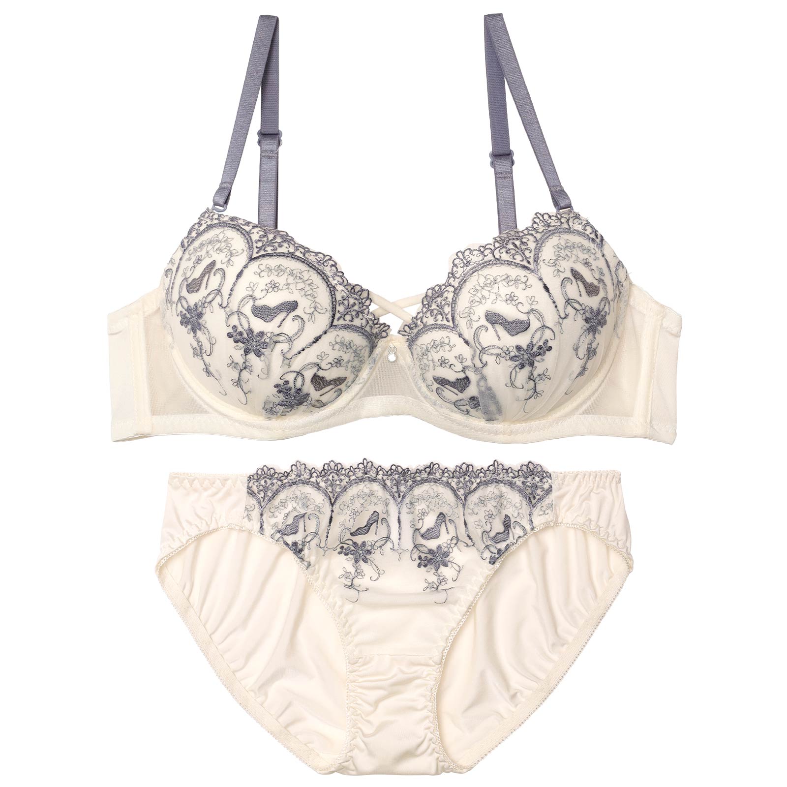 11/1再販!エレガントプリンセスヒールブラジャー&フルバックショーツ