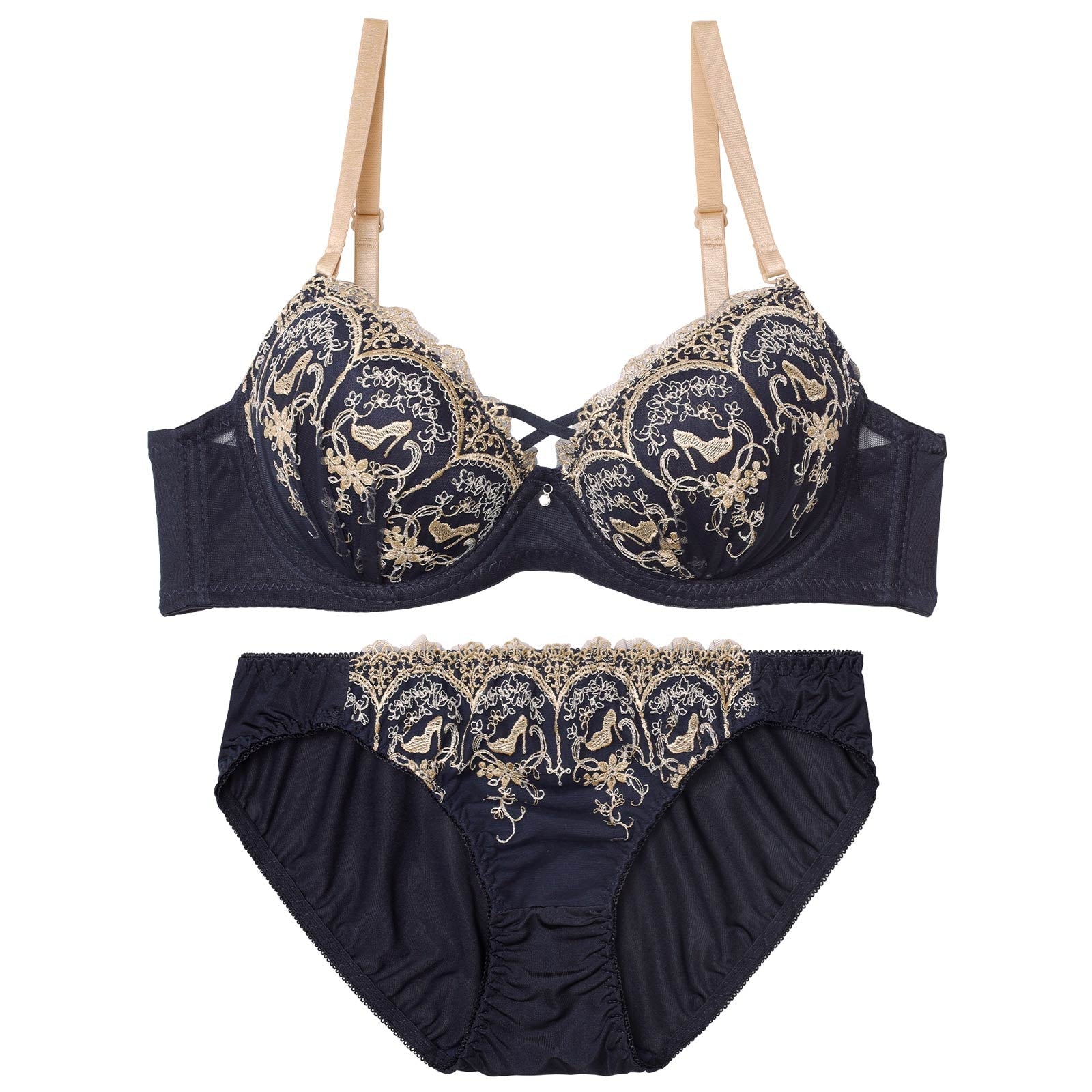 11/1再販!エレガントプリンセスヒールブラジャー&フルバックショーツ