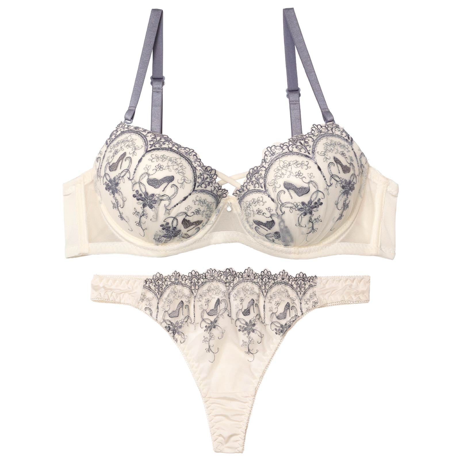 11/1再販!エレガントプリンセスヒールブラジャー&Tバックショーツ