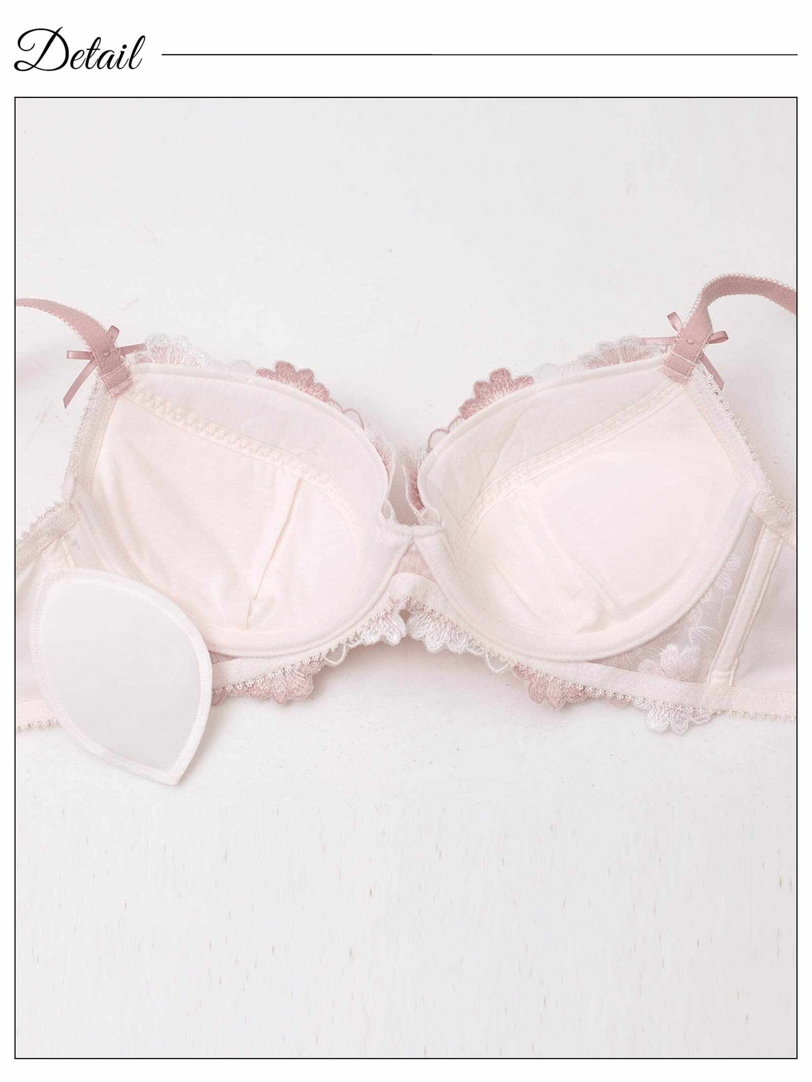 8/15新作!【GHIサイズ】ブルーミングフリルチュールブラジャー&フルバックショーツ