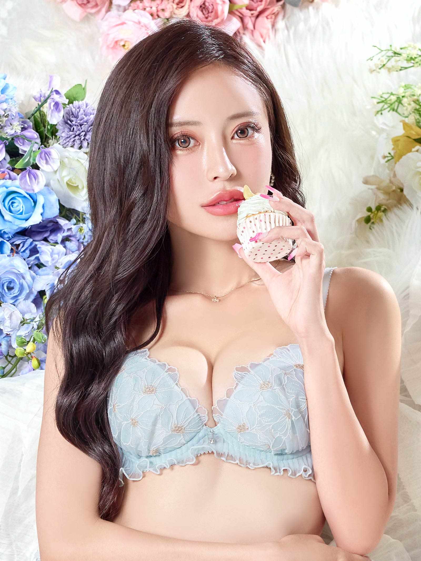 10/15新作!ユーフォリアフラワープリーツブラジャー&フルバックショーツ