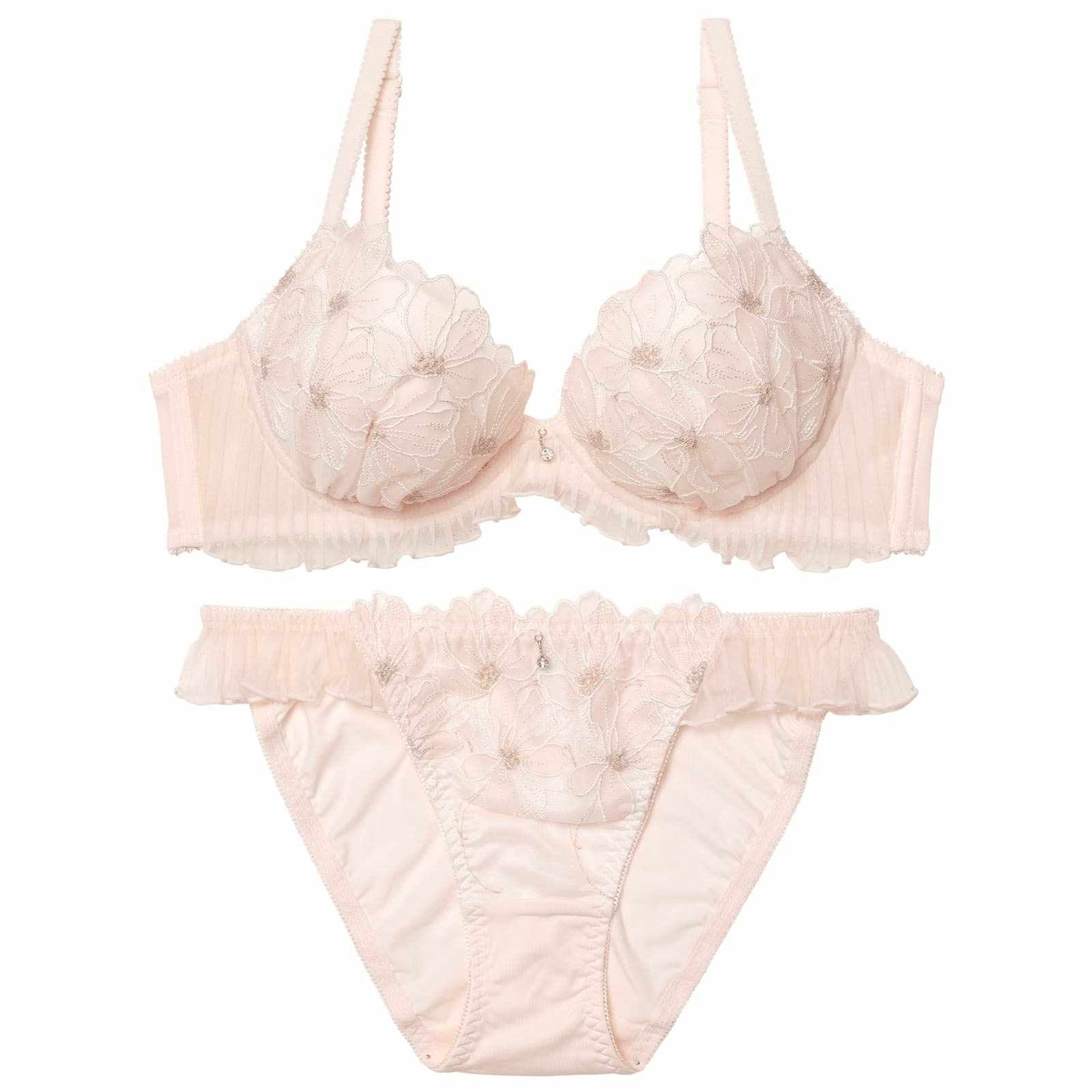 10/15新作!ユーフォリアフラワープリーツブラジャー&フルバックショーツ