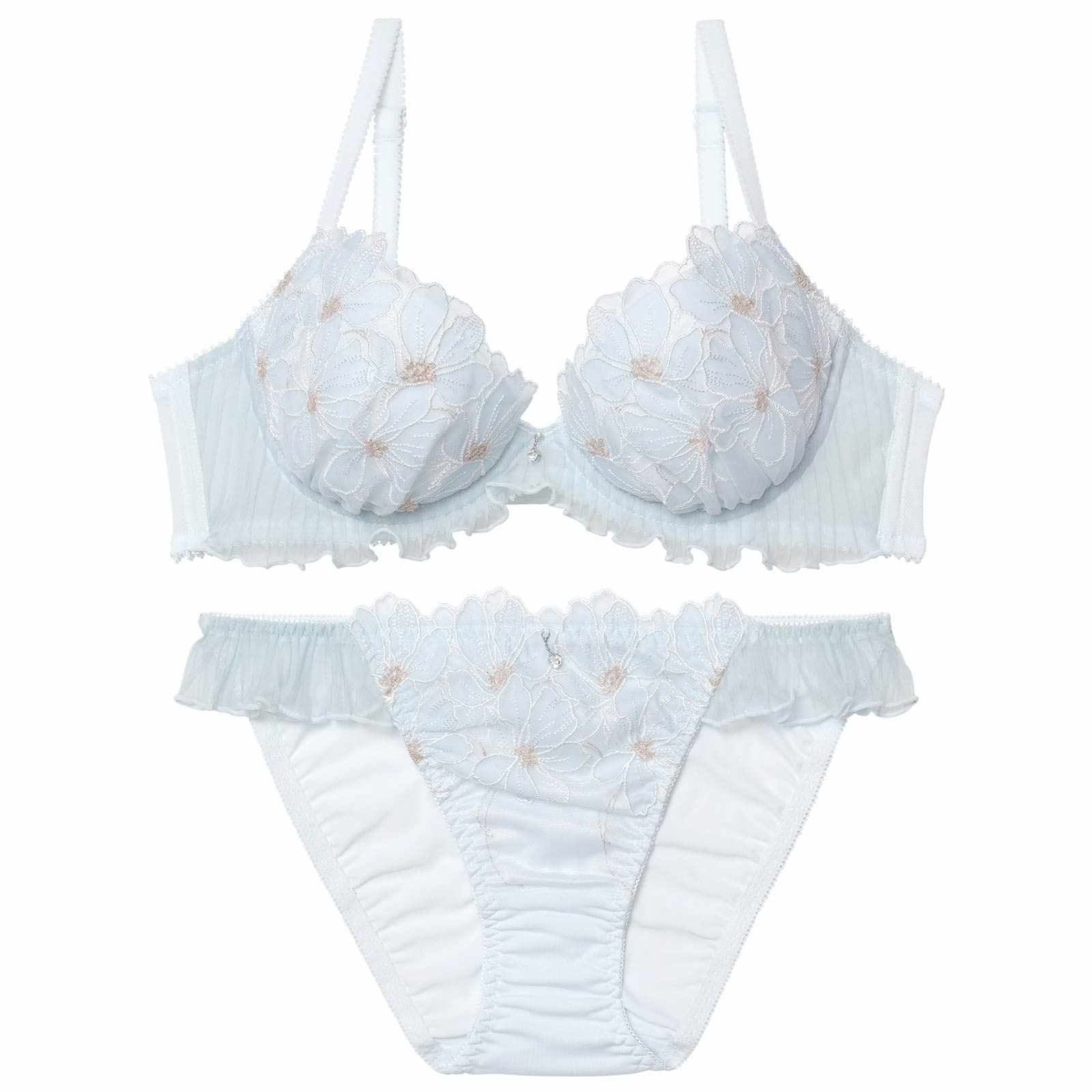 10/15新作!ユーフォリアフラワープリーツブラジャー&フルバックショーツ