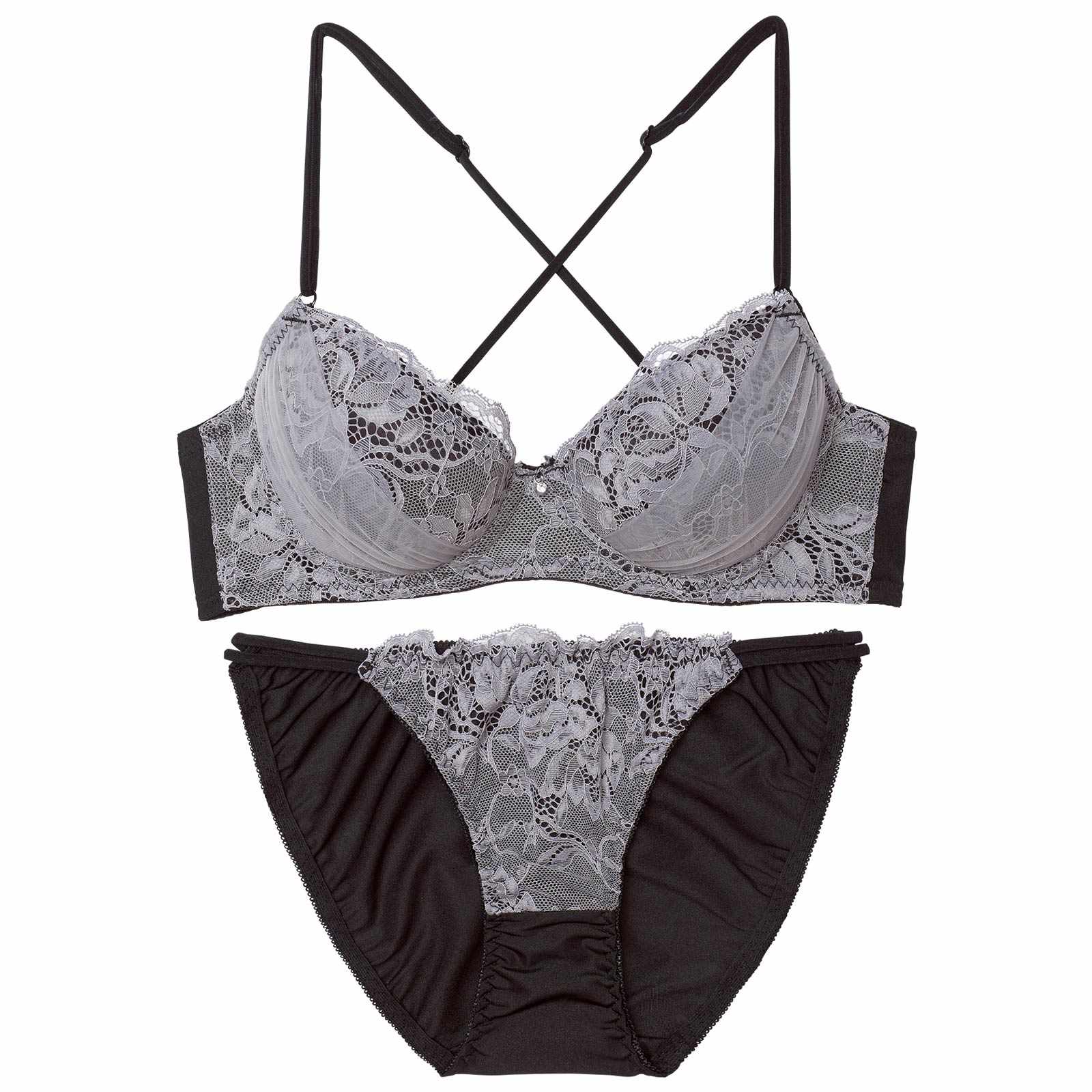 3/25新作!ミステリアスバッククロスコードブラジャー&フルバックショーツ