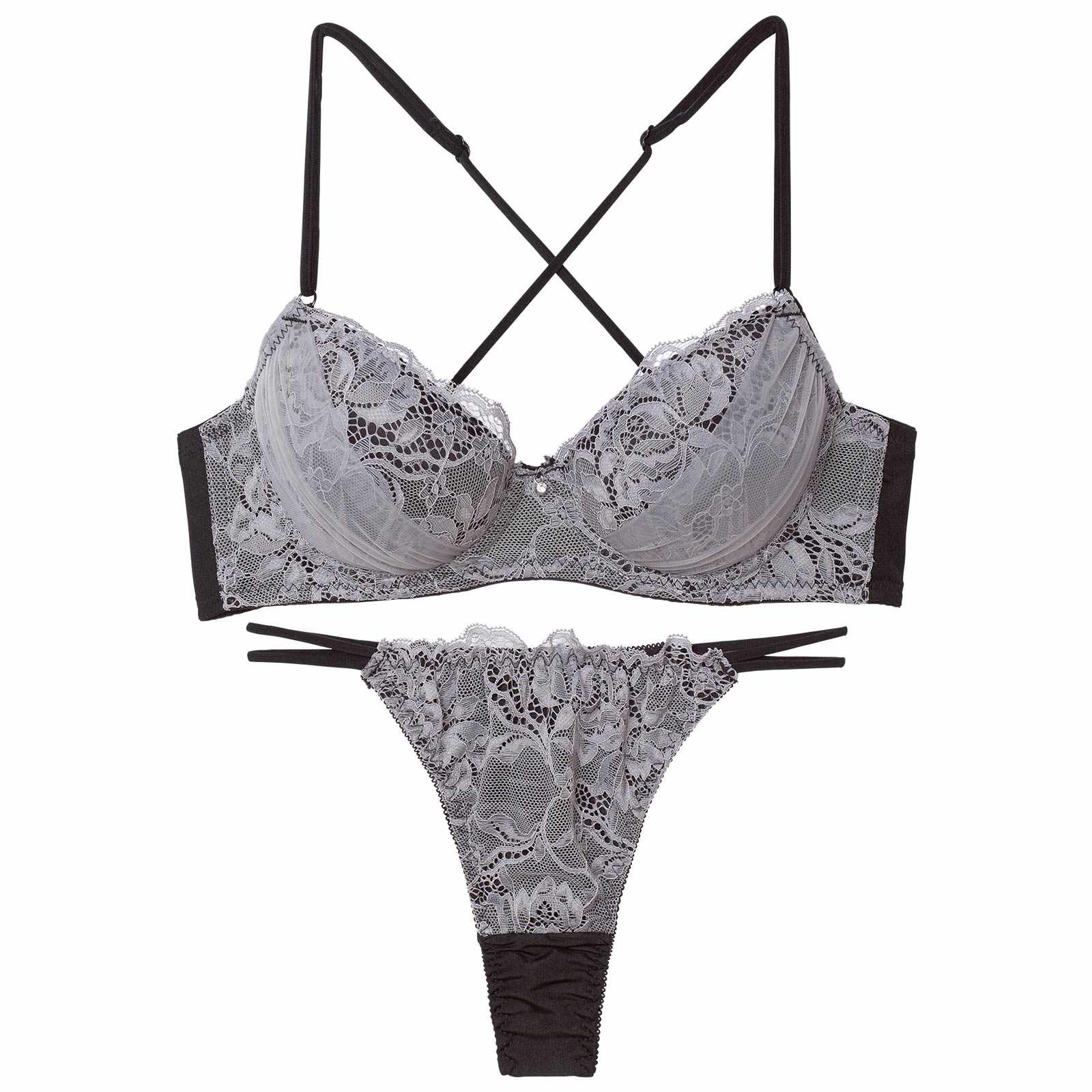 3/25新作!ミステリアスバッククロスコードブラジャー&Tバックショーツ